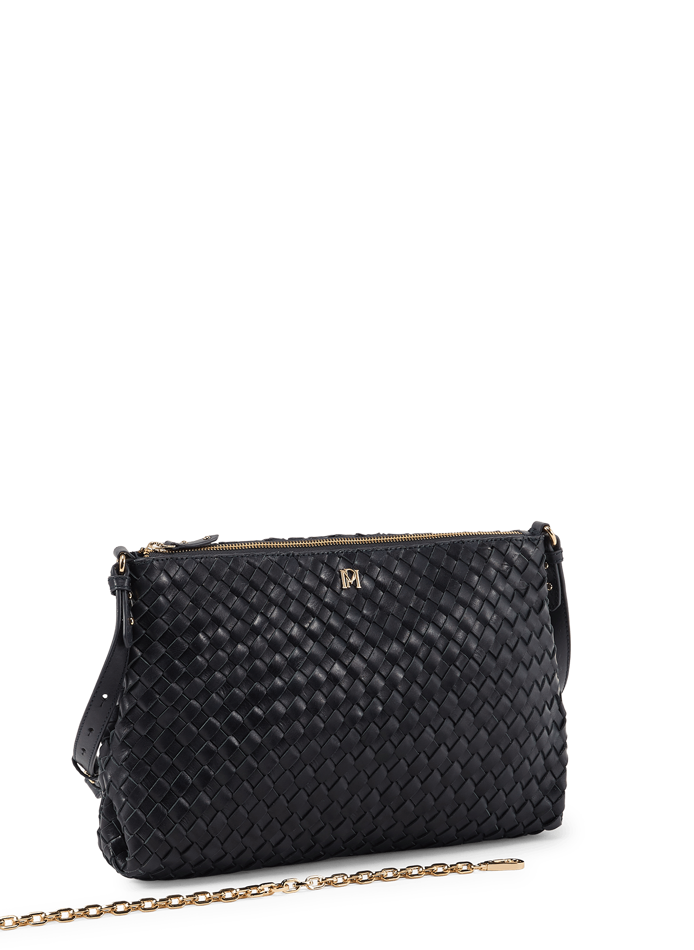 Violette woven leather handbag PETITE MENDIGOTE Blue
