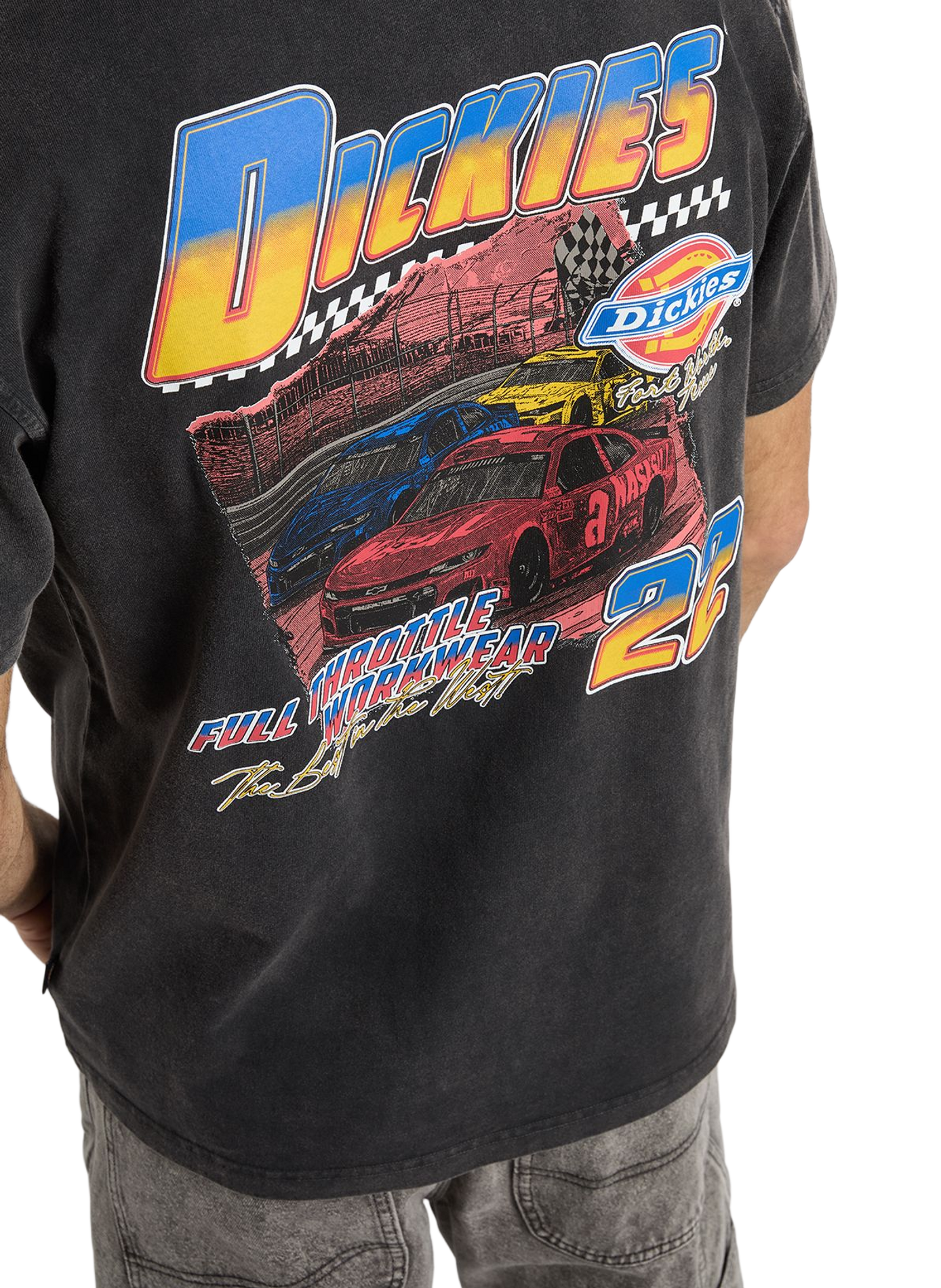 Straight printed cotton t-shirt DICKIES Black