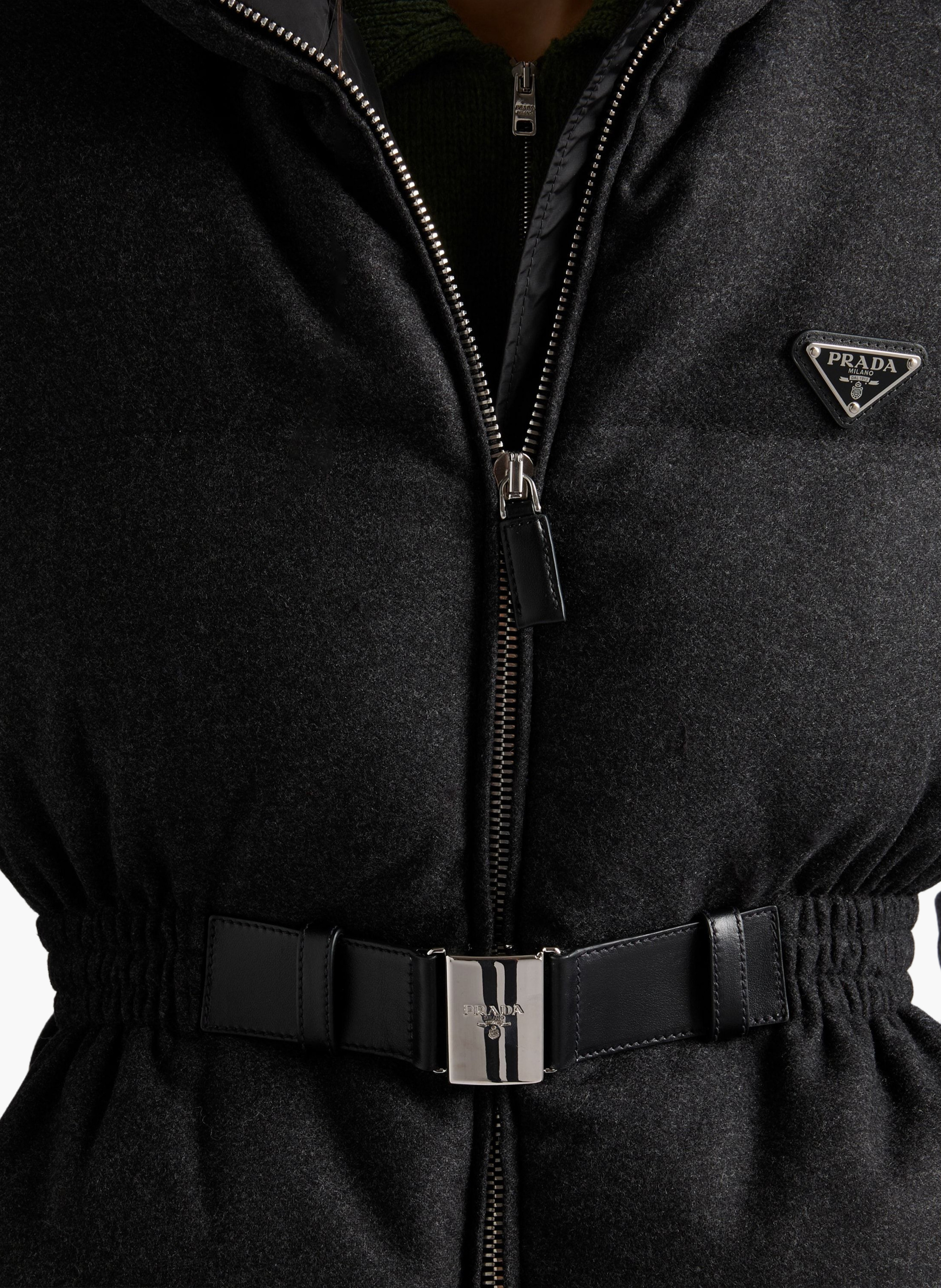 Veste matelassée en re-wool PRADA Gris