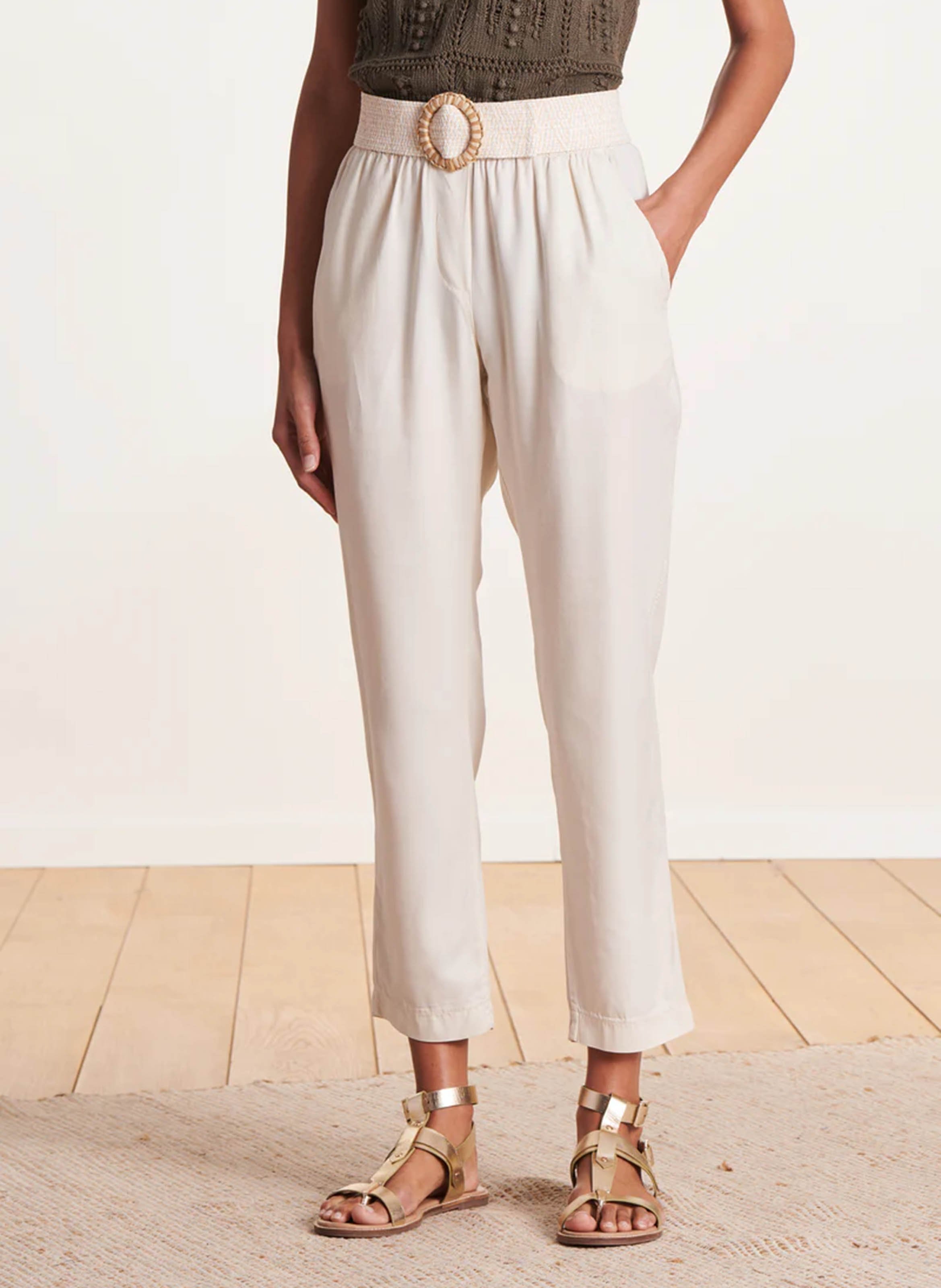 Rechte 7/8-broek LA FEE MARABOUTEE Wit