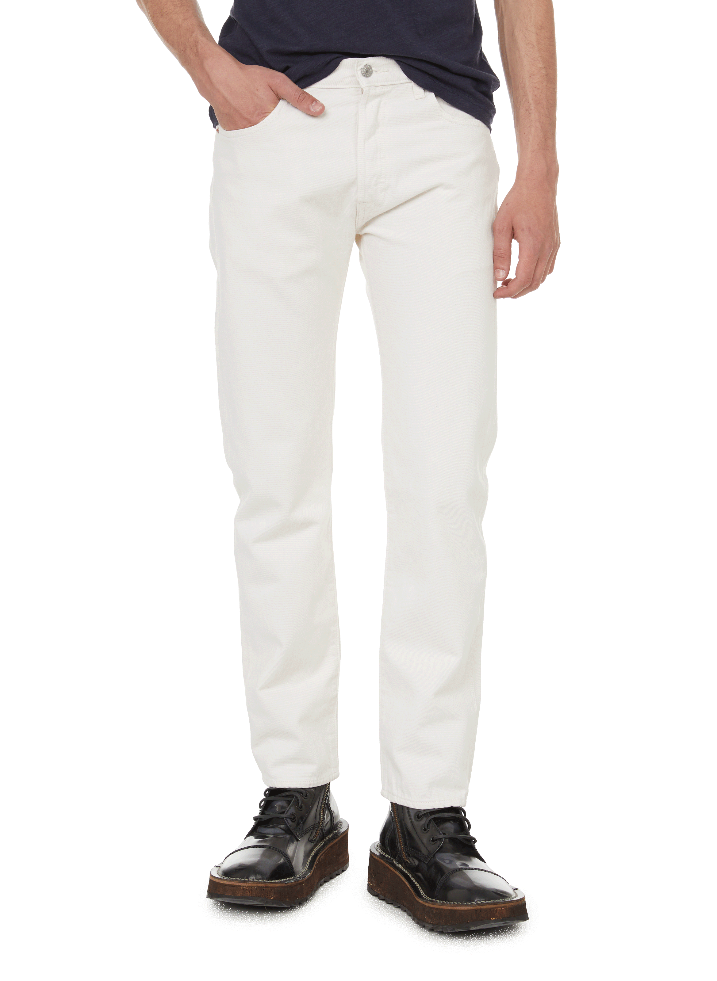 LEVI'S Jean 501 Original en coton denim Blanc