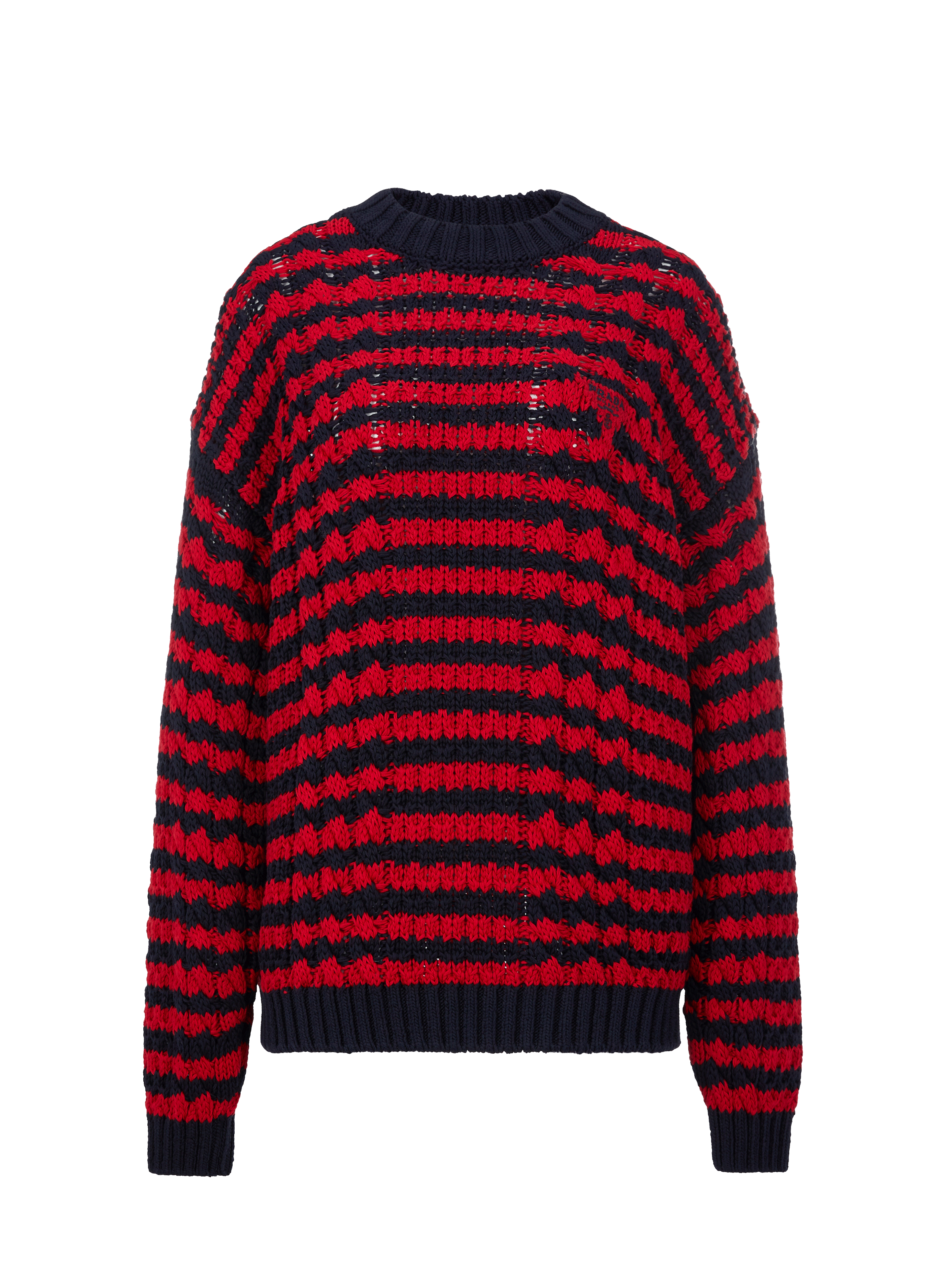 PRADA Pull en maille de coton Multicolore