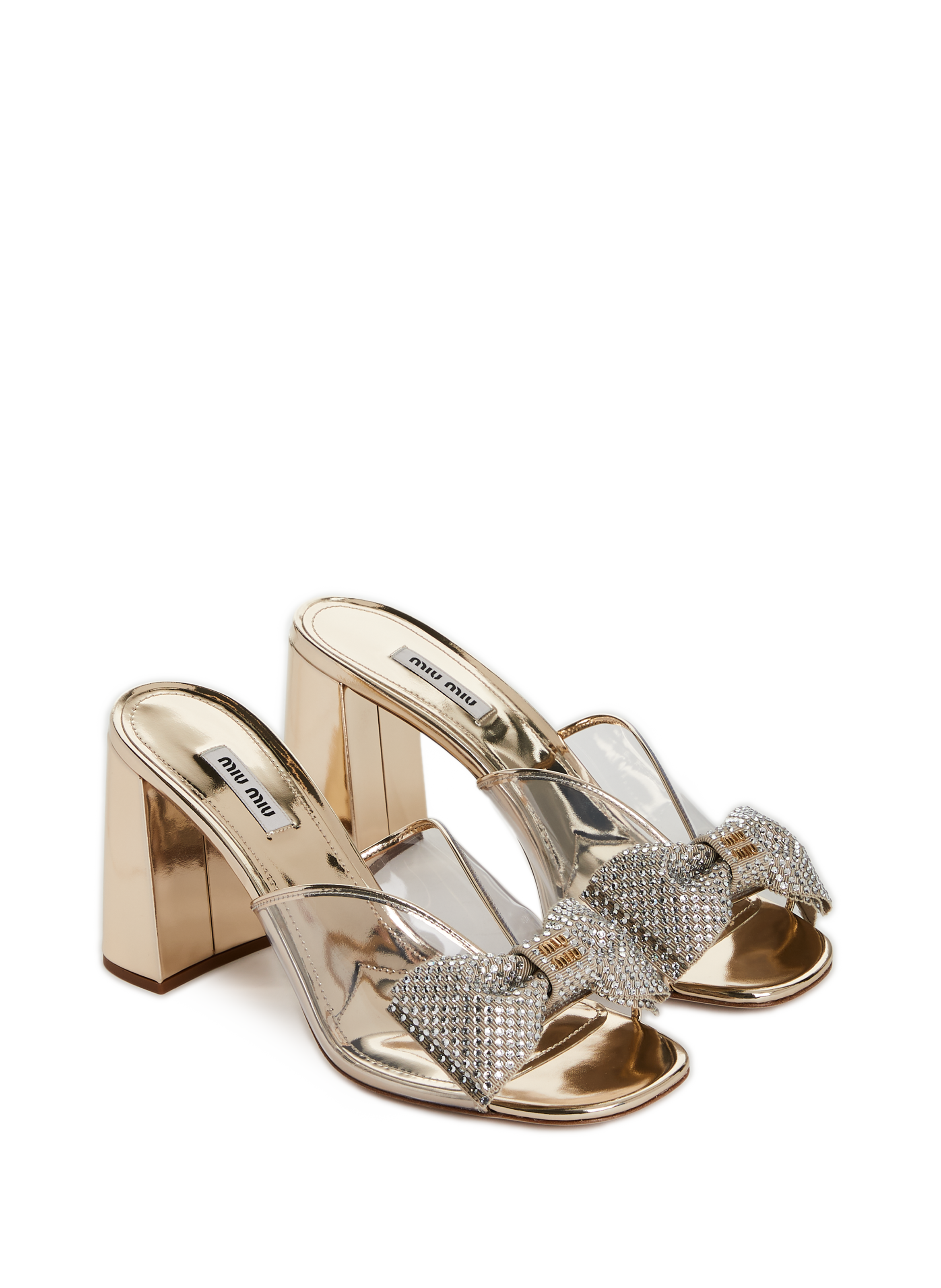 Sandales à talon avec détail noeud