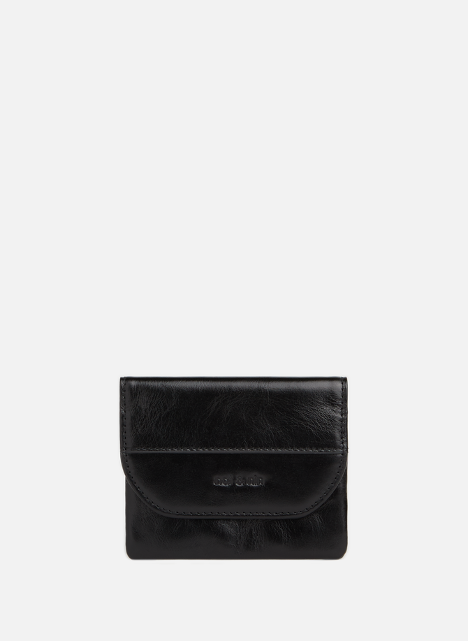 Leather purse with flap NAT & NIN