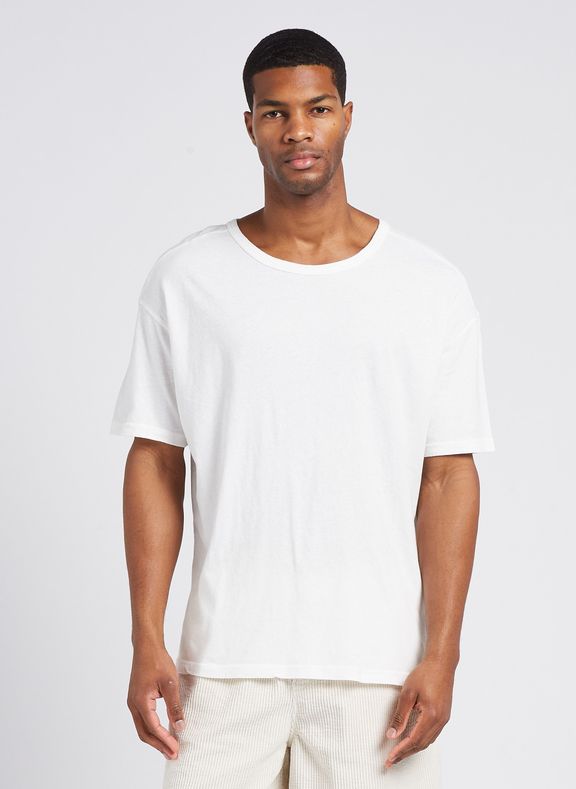 AMERICAN VINTAGE Tee-shirt manches courtes chiné en coton gamipy Blanc