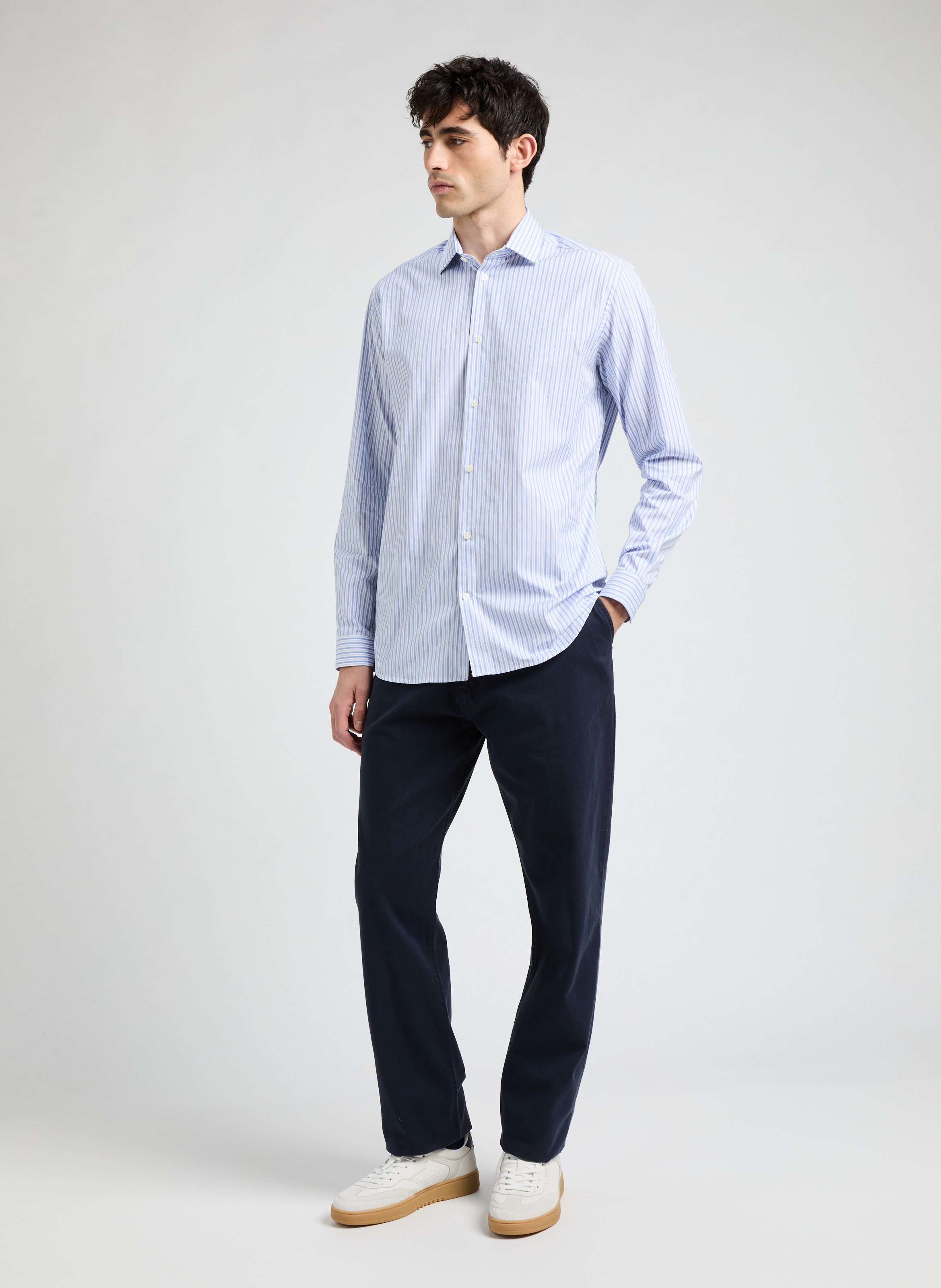 Chemise rayée droite Fegold AU PRINTEMPS PARIS Bleu