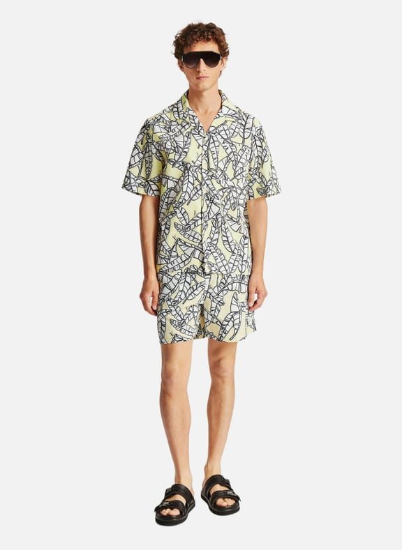 Chemise manches courtes ruselbo jungle col chemise coupe ample Jaune by FUSALP FUSALP Chemise manches courtes ruselbo jungle col chemise coupe ample Jaune