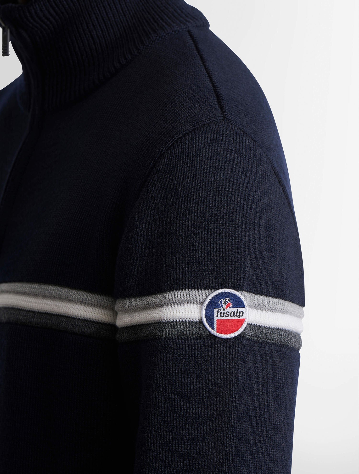 Pull wengen fiz col montant coupe regular FUSALP Bleu