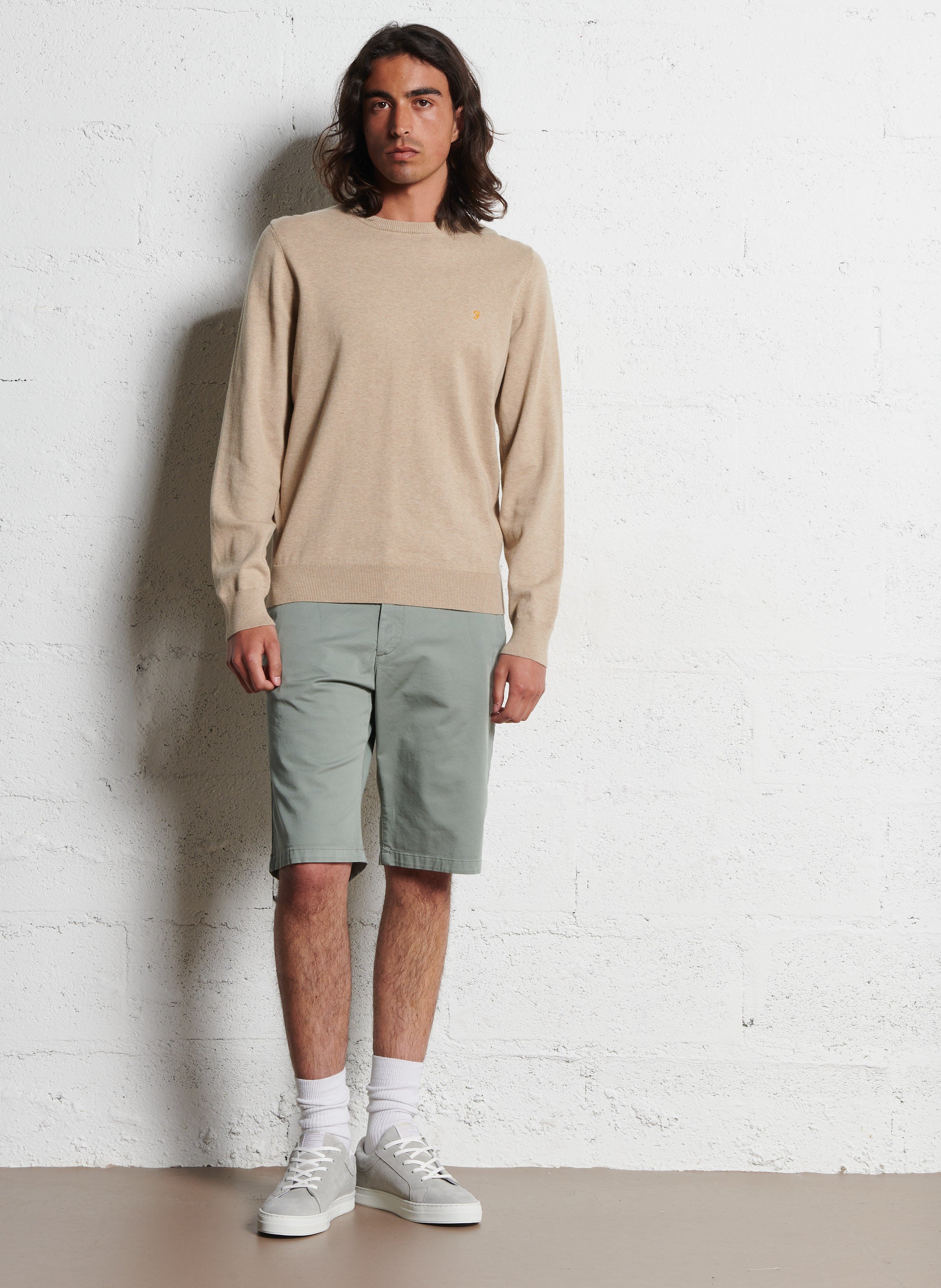 Bermuda droit en coton mélangé IKKS Bleu