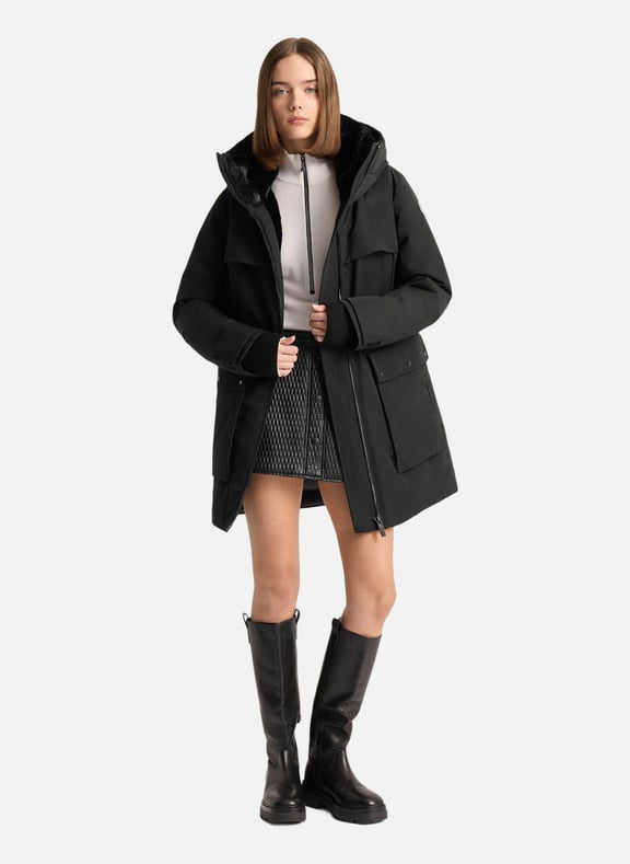 Manteau elisabeth col montant coupe regular Noir by FUSALP FUSALP Manteau elisabeth col montant coupe regular Noir