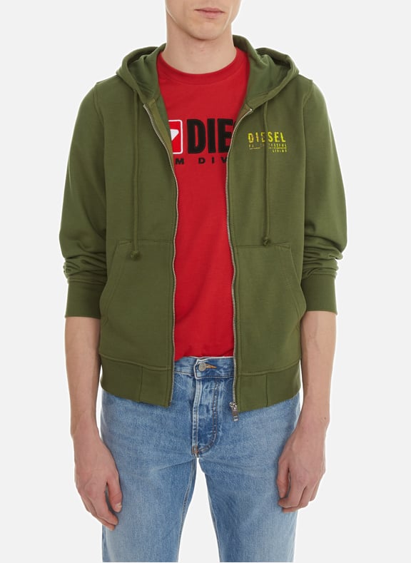 Zip-up hoodie Green by DIESEL DIESEL Zip-up hoodie Green