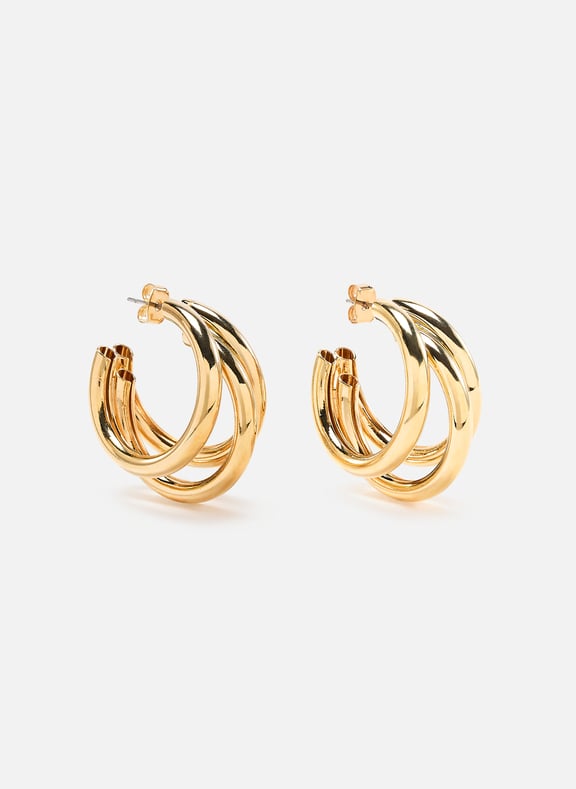 Three-ring earrings Golden by AU PRINTEMPS PARIS AU PRINTEMPS PARIS Three-ring earrings Golden