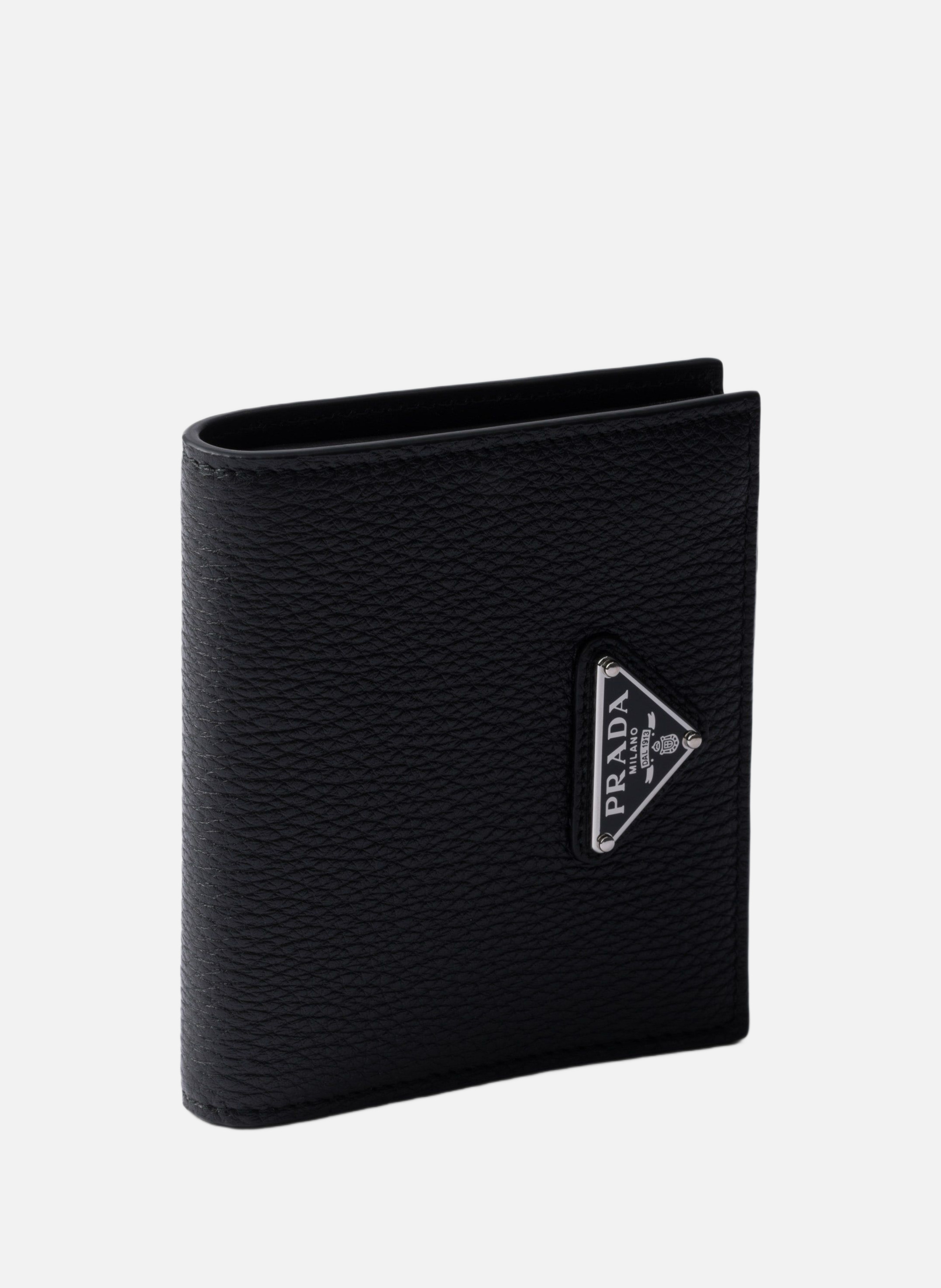 Portefeuille en cuir PRADA Noir