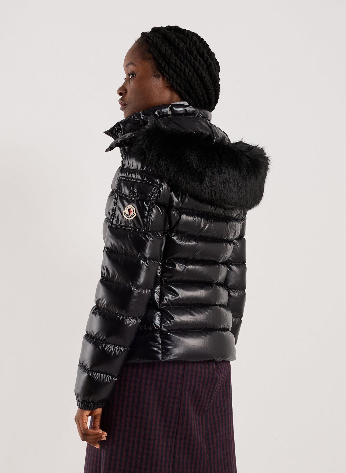 Hooded padded jacket MONCLER Black