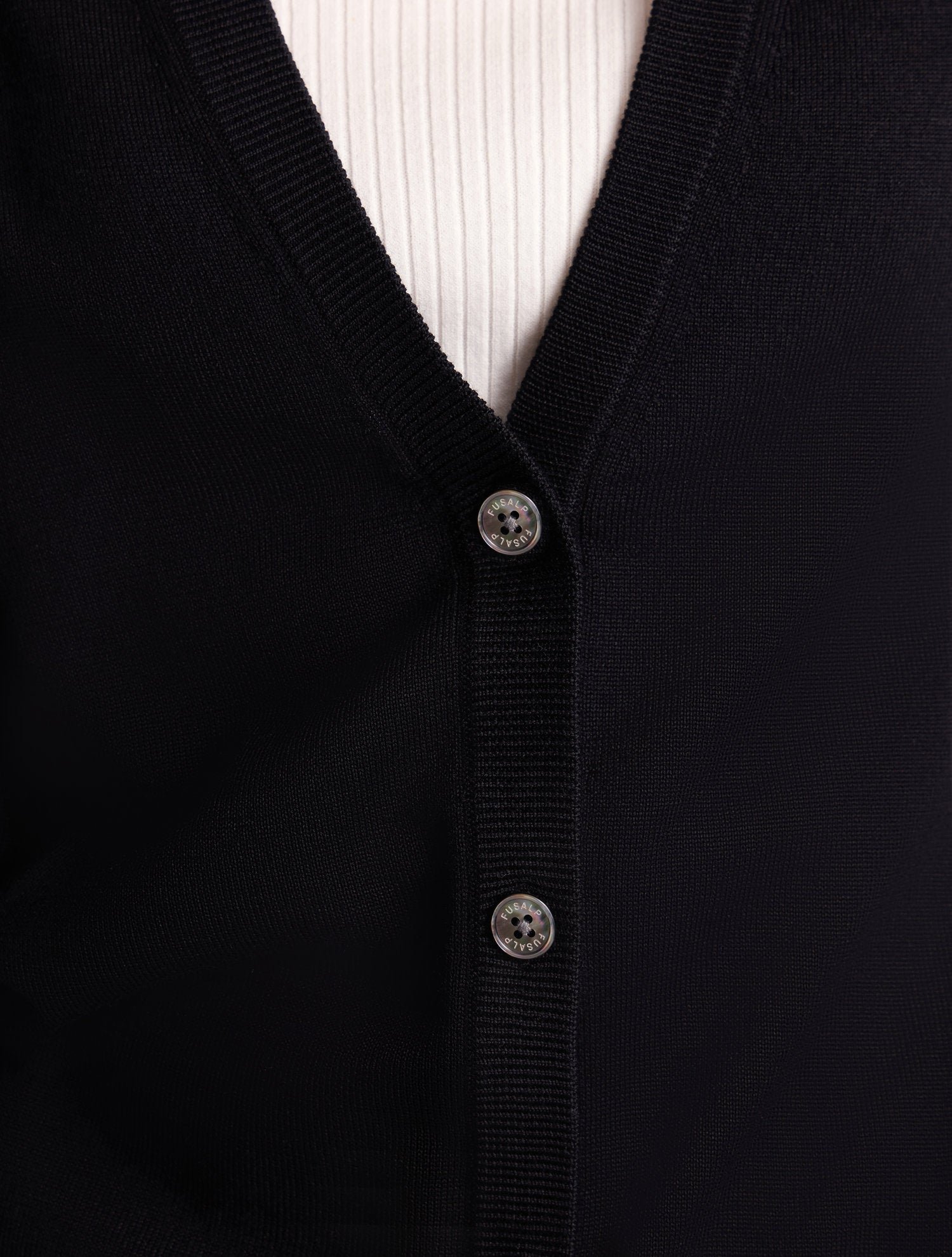 Gilet leovra col blazer coupe regular FUSALP Noir