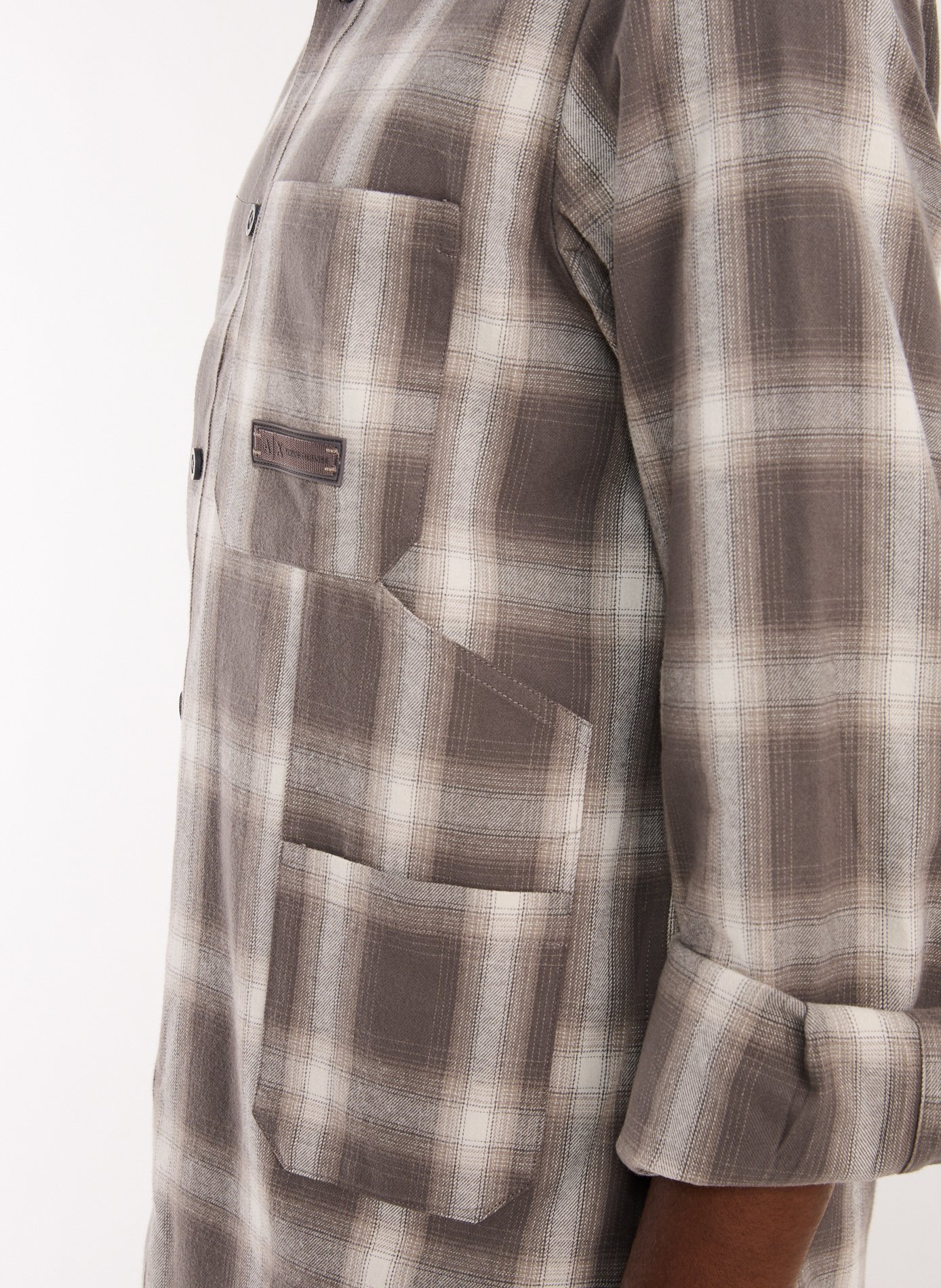 Straight cotton check shirt ARMANI EXCHANGE Multicolour