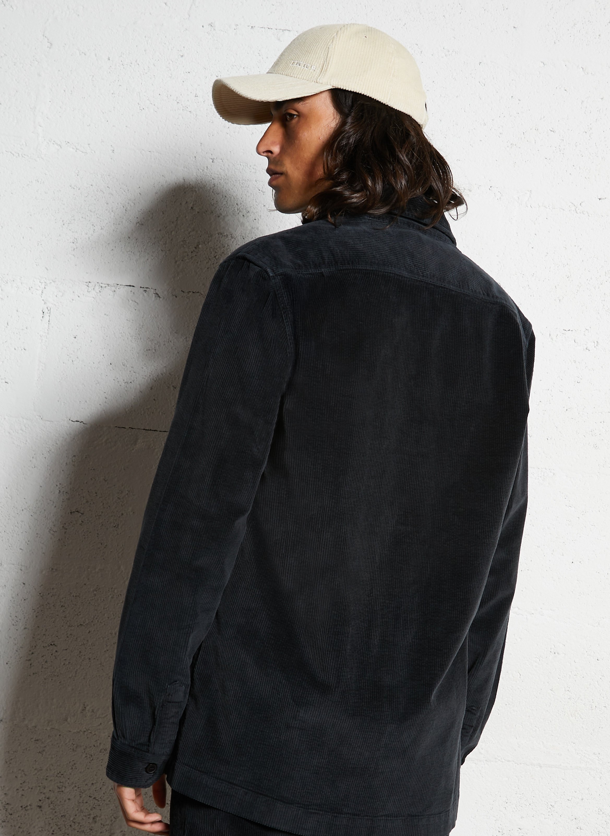 Surchemise droite en coton mélangé IKKS Gris