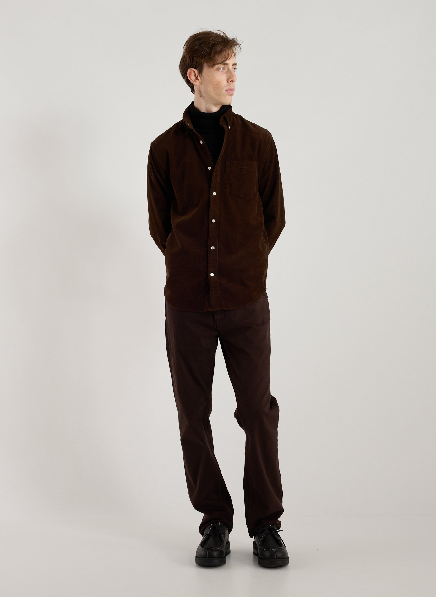 American collar cotton shirt GANT Brown