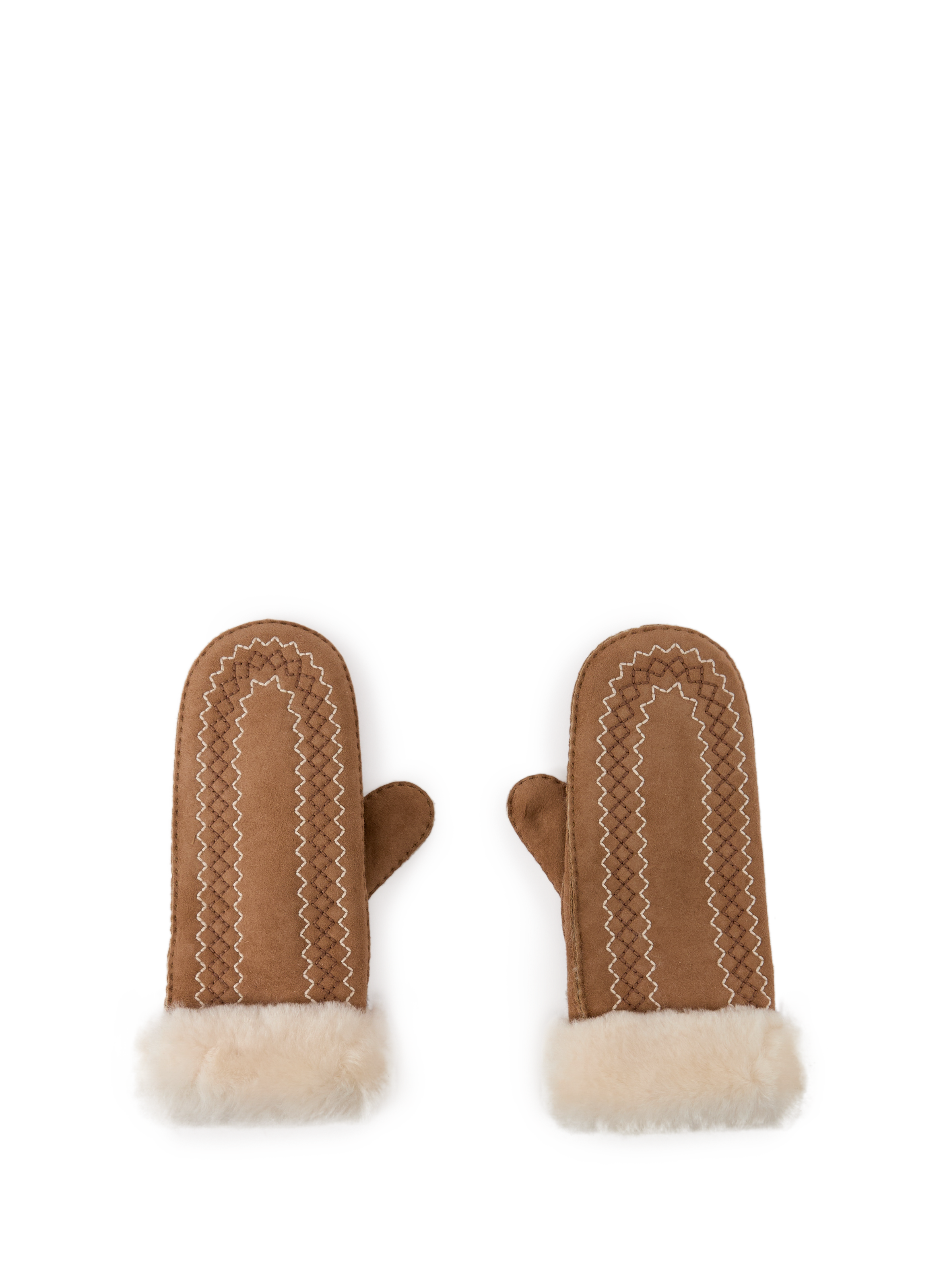 UGG Moufles en cuir Marron