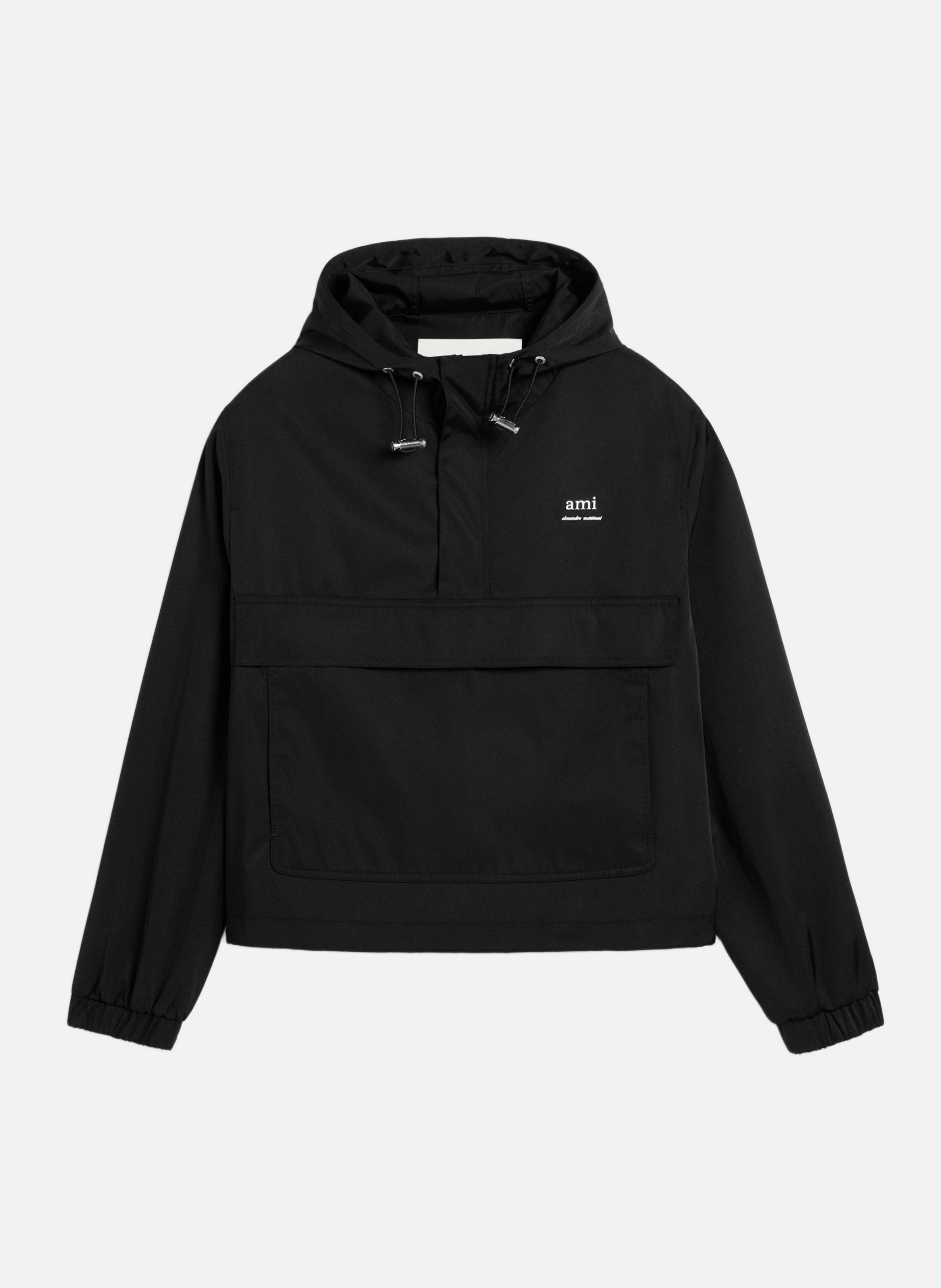 Coupe vent a capuche ami alexandre mattiussi unisexe AMI PARIS Noir