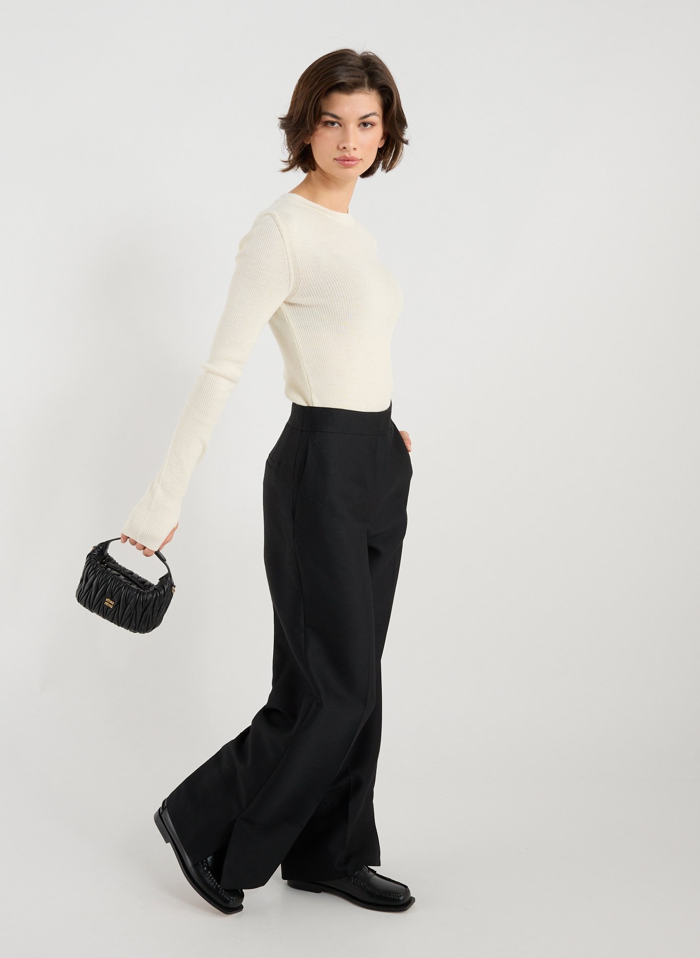 Sac à main Contenitori en cuir  MIU MIU Noir