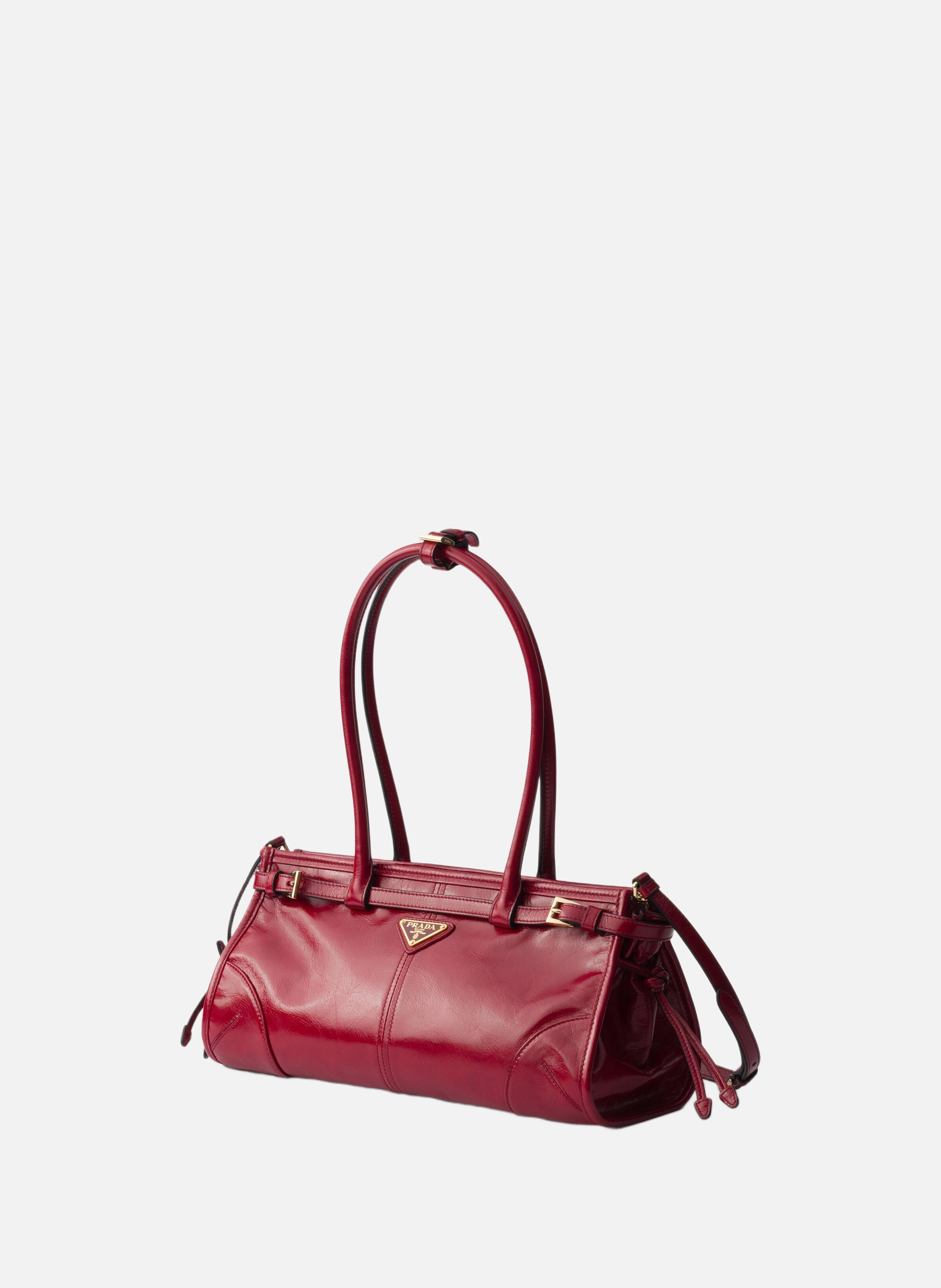 Sac à main prada bonnie en cuir PRADA Rouge