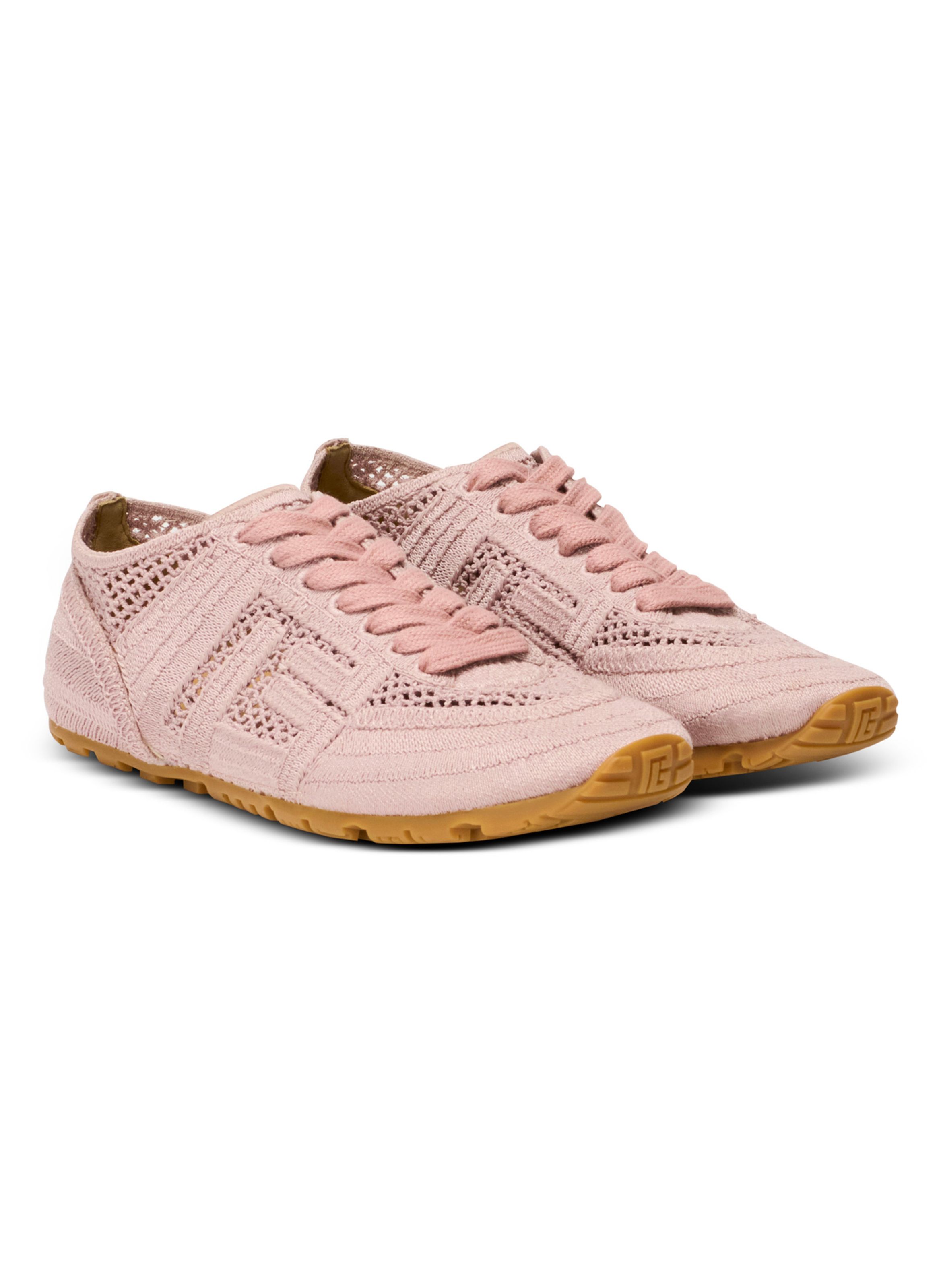 Baskets racer 45 en macramé BALMAIN Rose