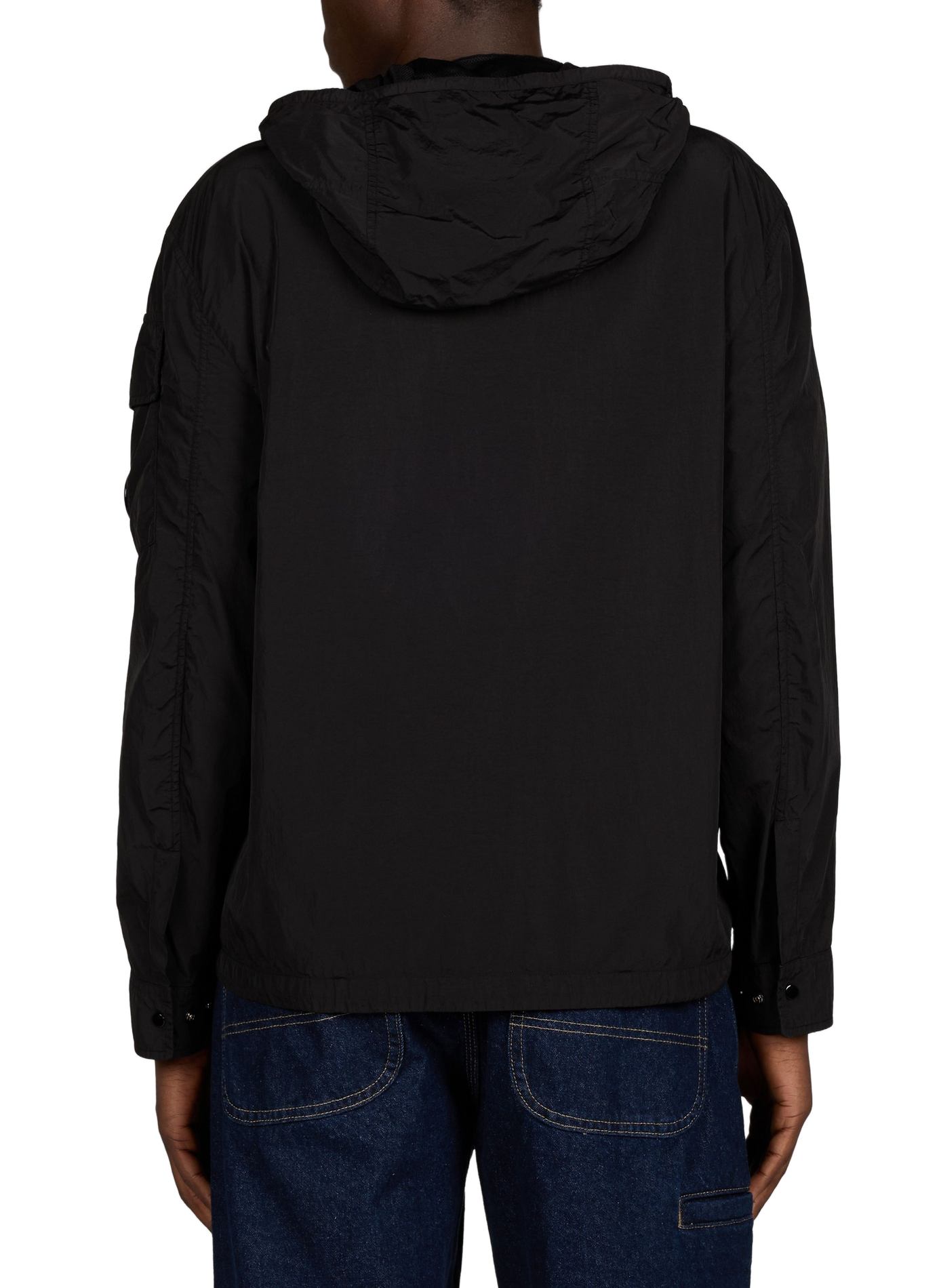 Hooded zip-up overshirt CP COMPANY Black