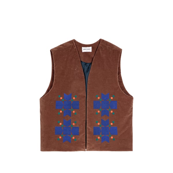 Gilet sans manches en velours de coton Gilet sans manches en velours de coton