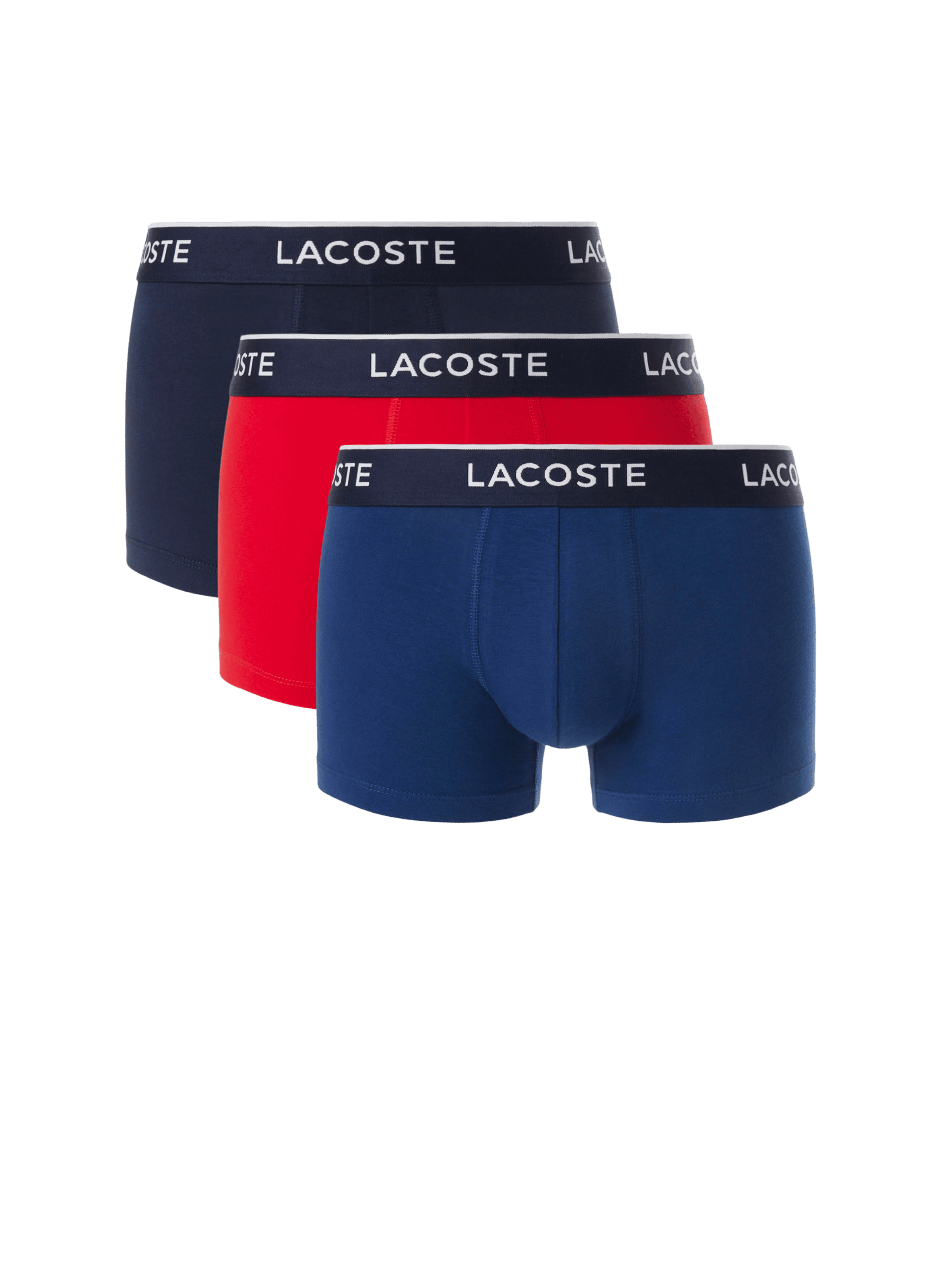 Lot de 3 boxers en coton mélangé LACOSTE Multicolore