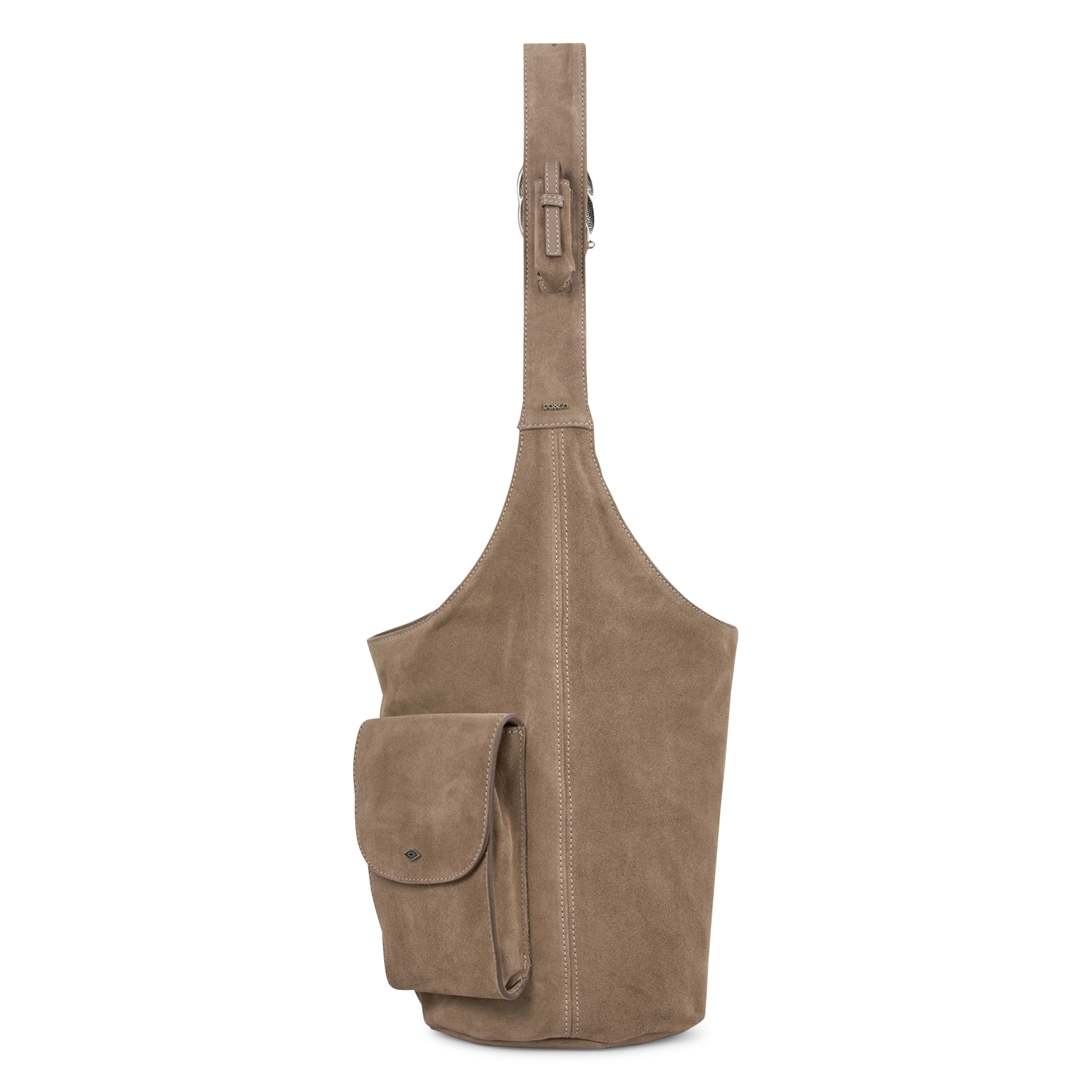 Sac bandoulière en cuir youyou BA&SH Marron