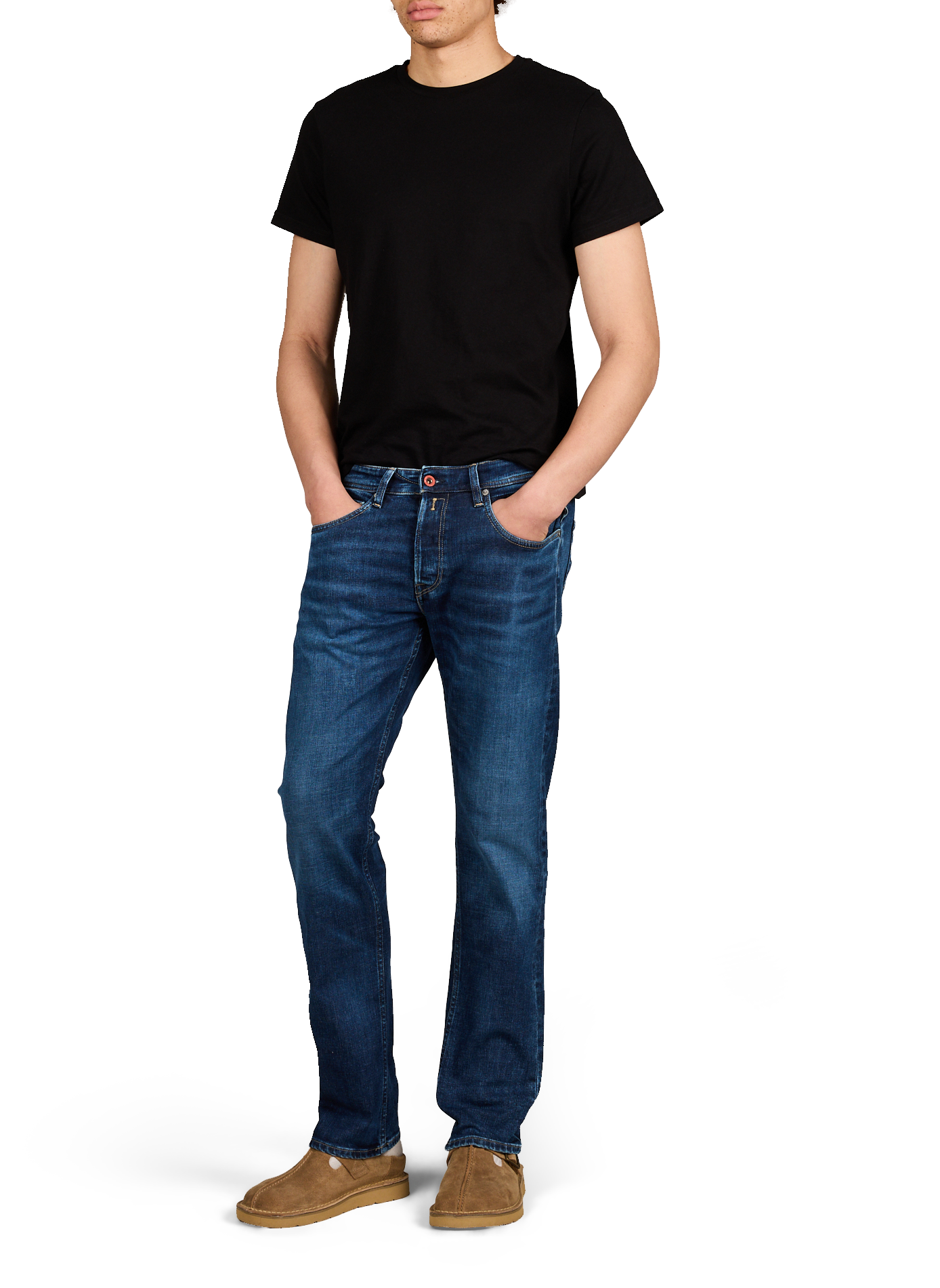 Jean droit en coton mélangé REPLAY Bleu