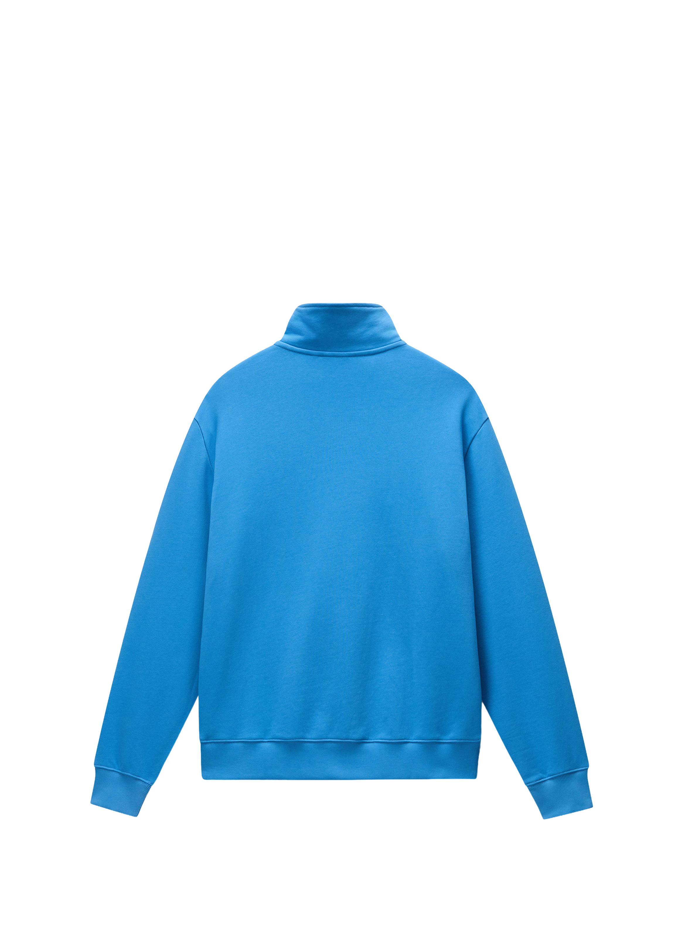 Sweatshirt French Terry zippé à logo en coton NAPAPIJRI Bleu