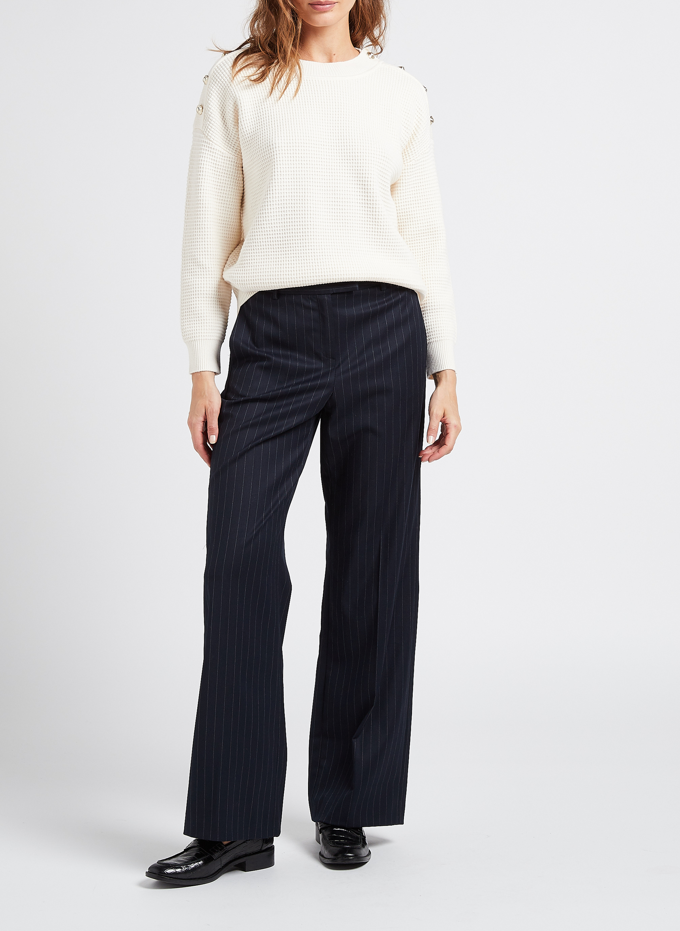 Pantalon taille haute large layla MAISON 123 Bleu