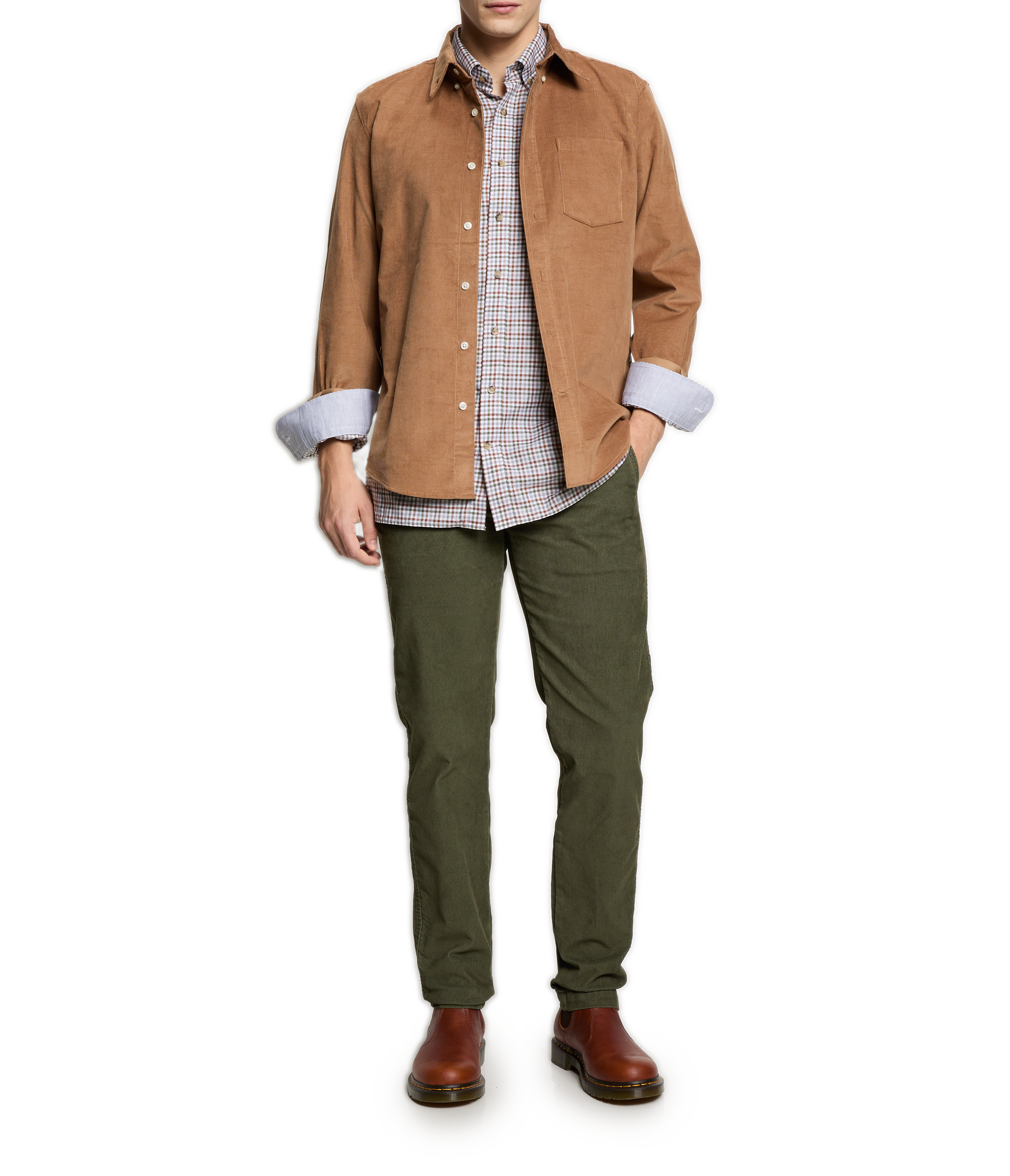 Ribbed trousers LEVI'S Green