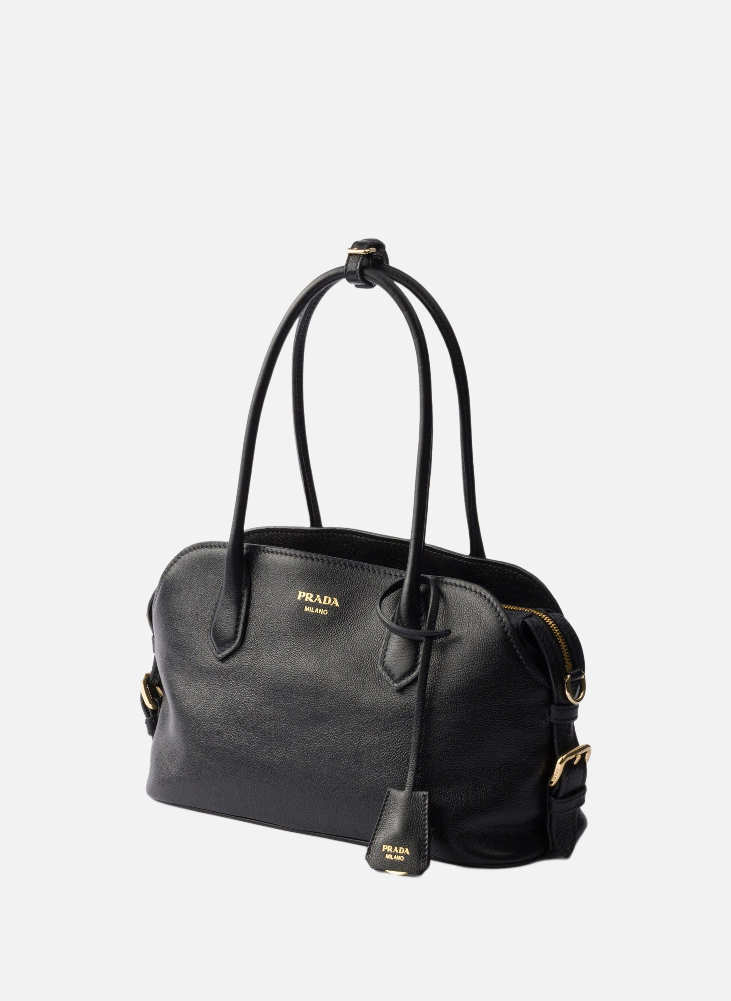 Cabas en cuir PRADA Noir