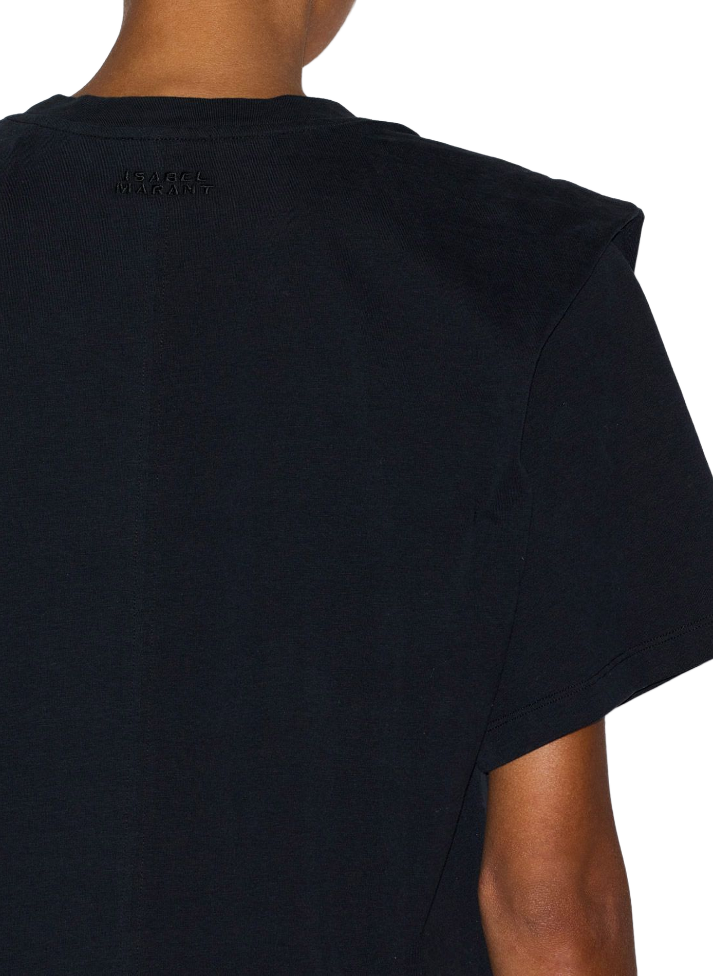 Zelitos T-shirt with plain cotton shoulder pads ISABEL MARANT Black