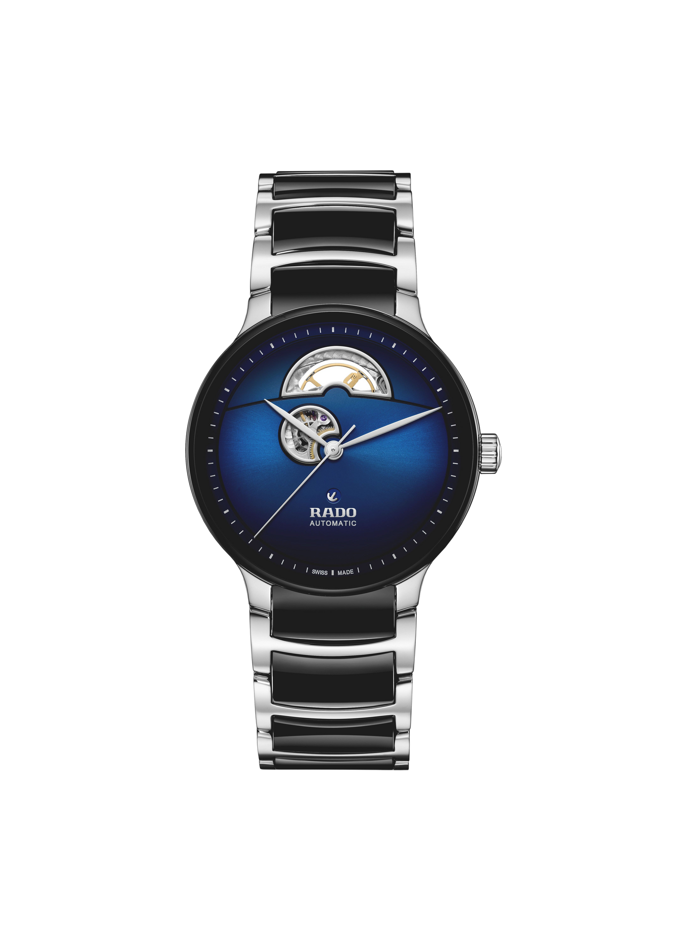 Montre automatique Centrix Automatic Open Heart en céramique RADO Bleu