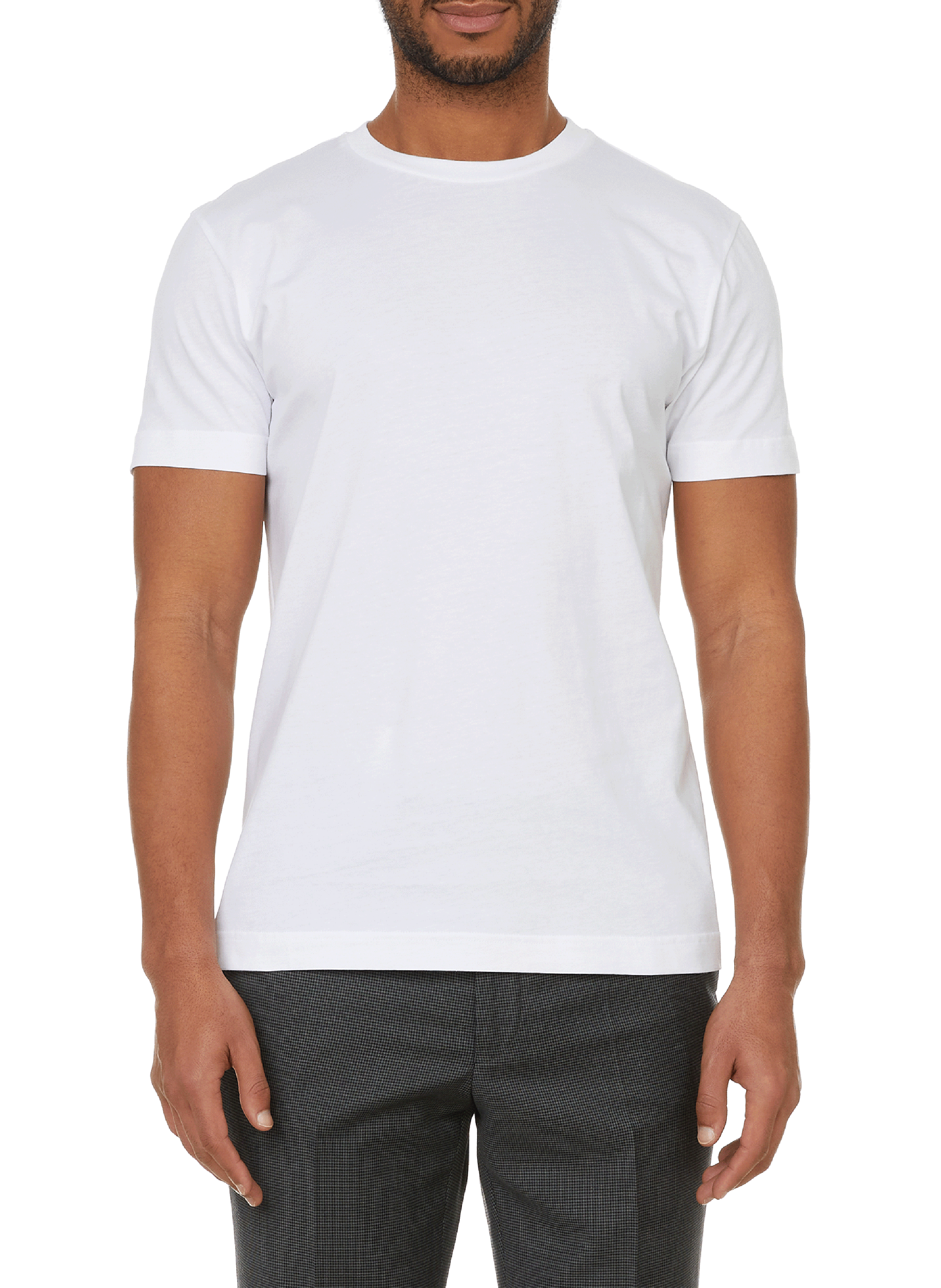 T-shirt col rond en coton organique AU PRINTEMPS PARIS Blanc