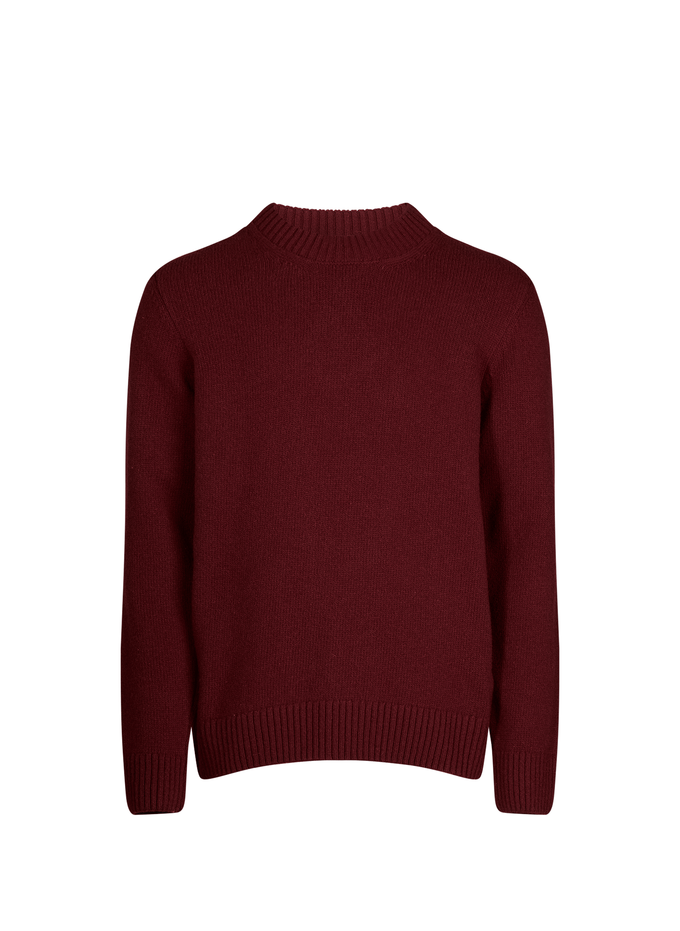 Pull Efil côtelé à col rond en laine mélangée  AU PRINTEMPS PARIS Rouge
