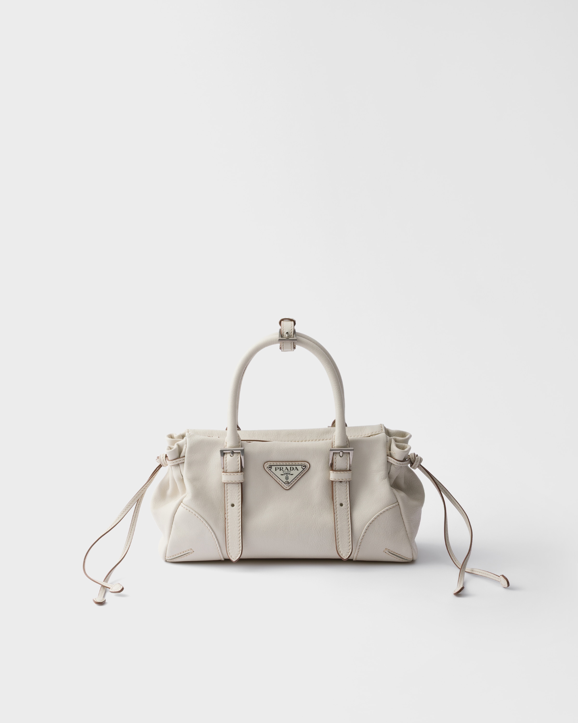 Petit sac prada karin en cuir PRADA Blanc