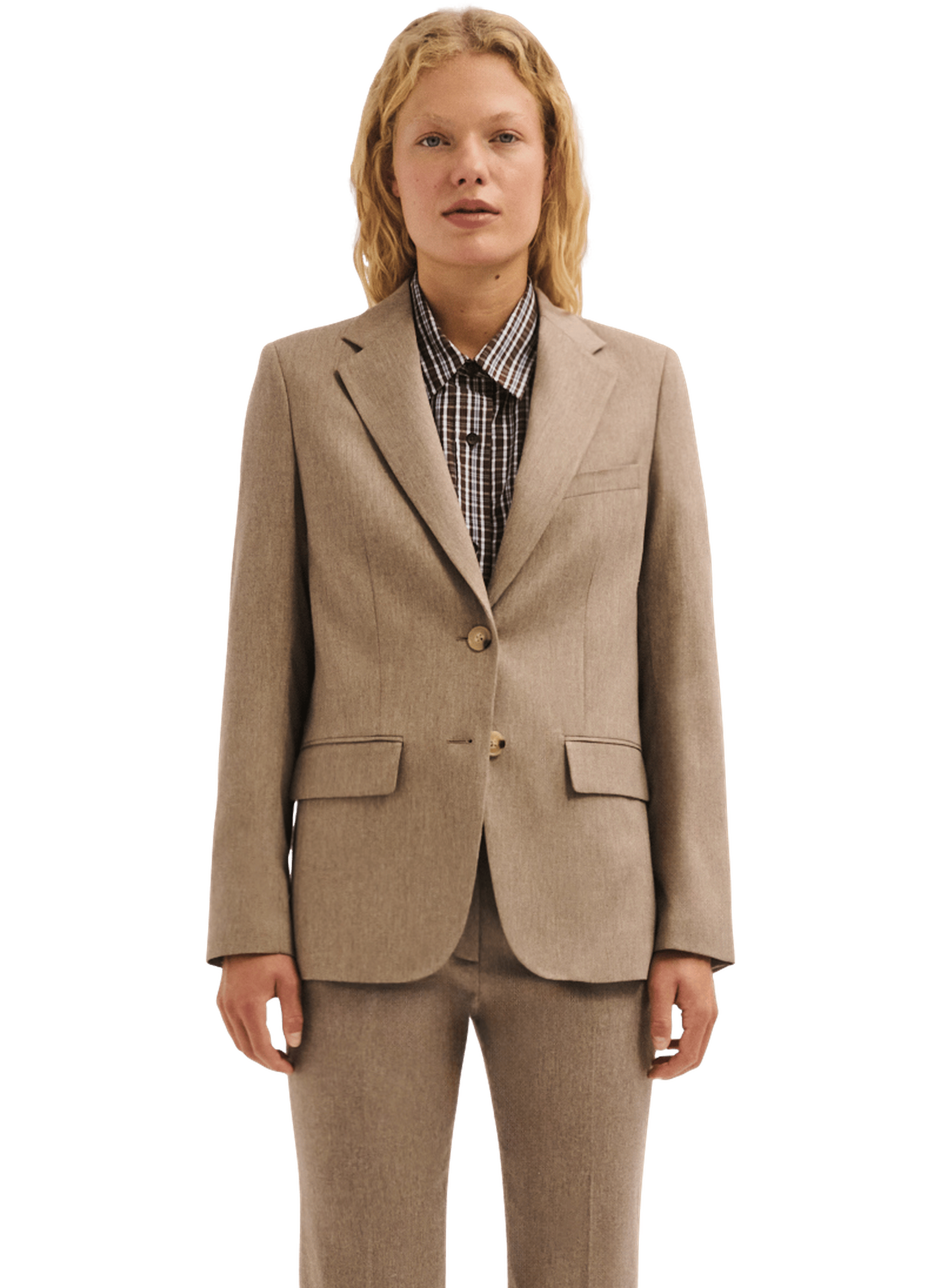 Blazer en flanelle - jean PABLO Beige