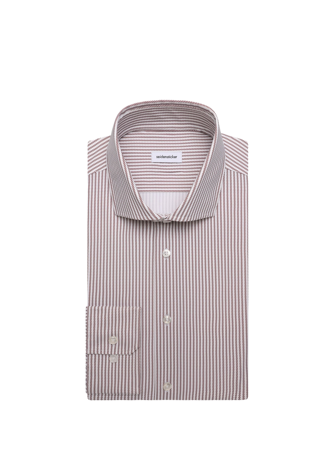 Classic Striped Straight Fit Shirt SEIDENSTICKER Red