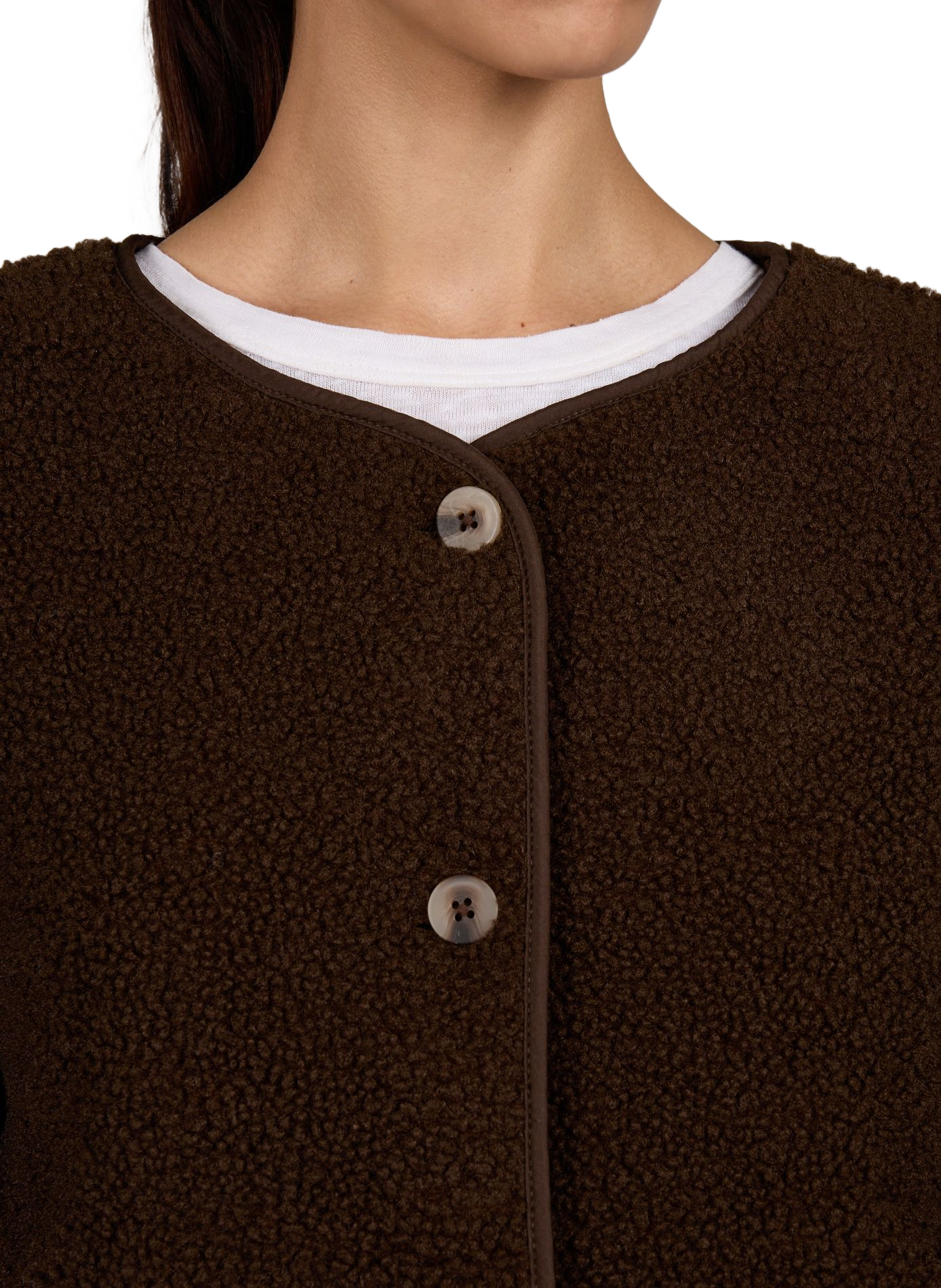 Oversize Rundhalsjacke VILA Braun