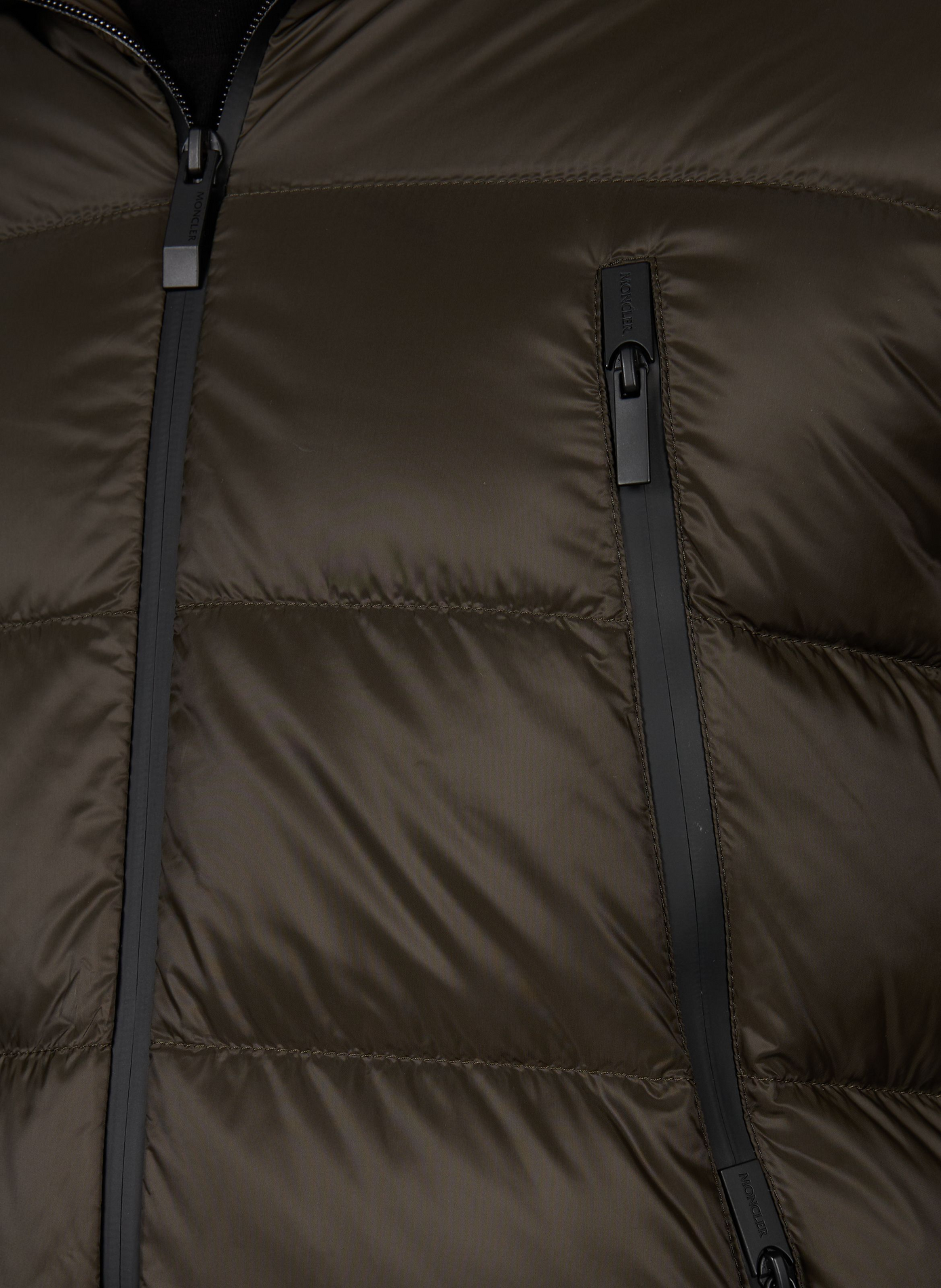 Quilted bi-material cardigan coat MONCLER Green