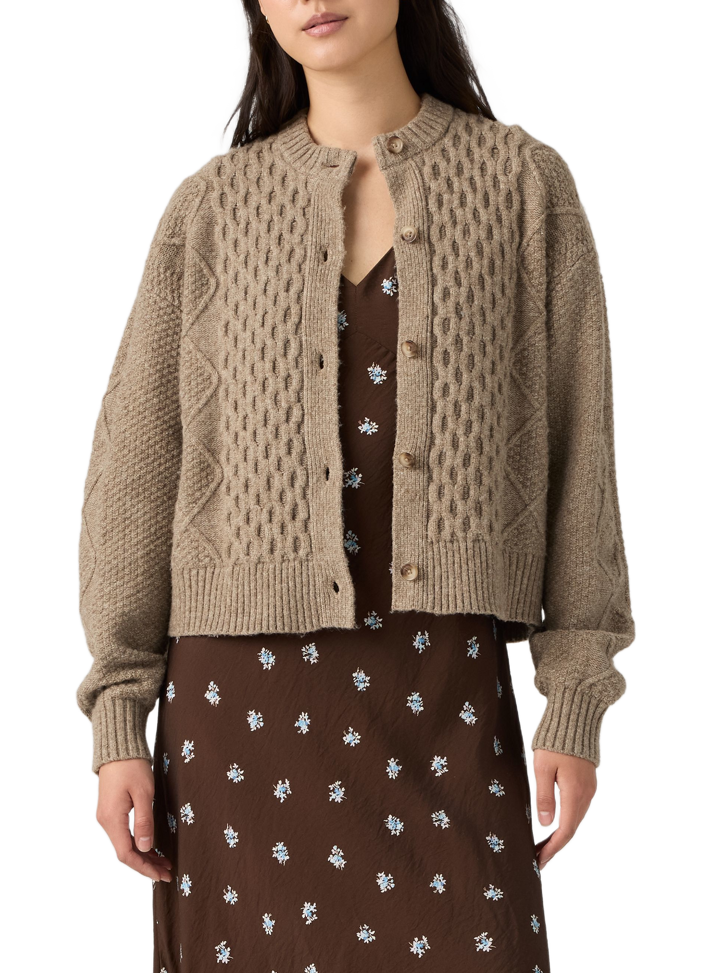 Straight round neck vest LEVI'S Beige