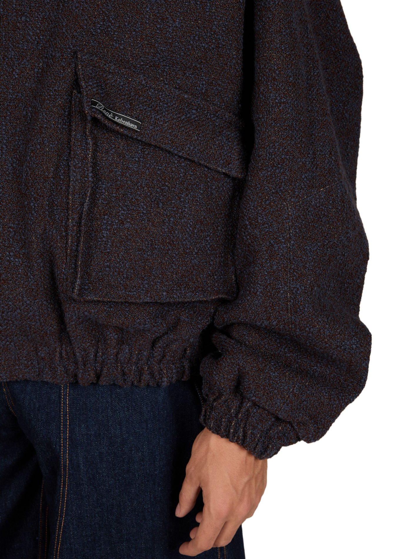 Straight cotton-blend jacket RENÈ Black