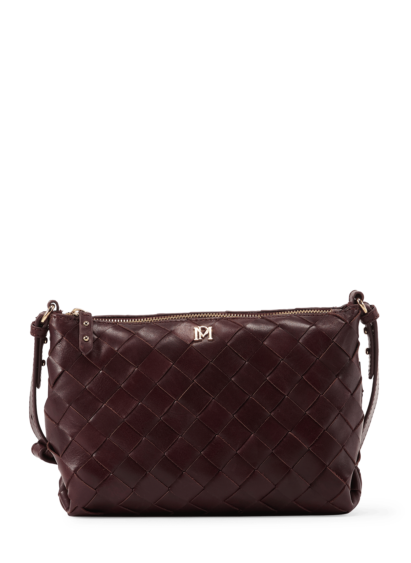 Woven leather shoulder bag PETITE MENDIGOTE Red