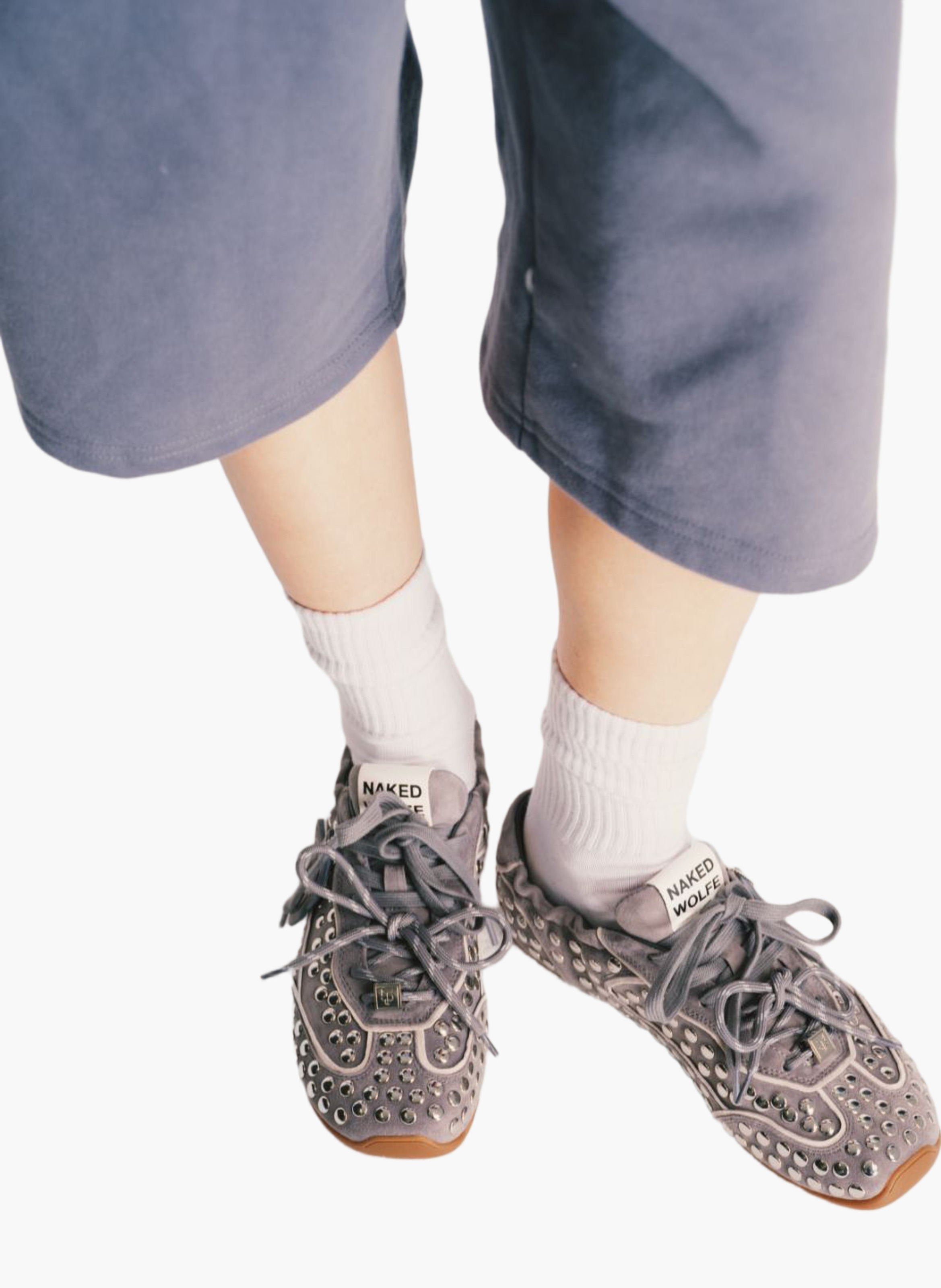 Soul-sneakers met studs NAKED WOLFE Grijs