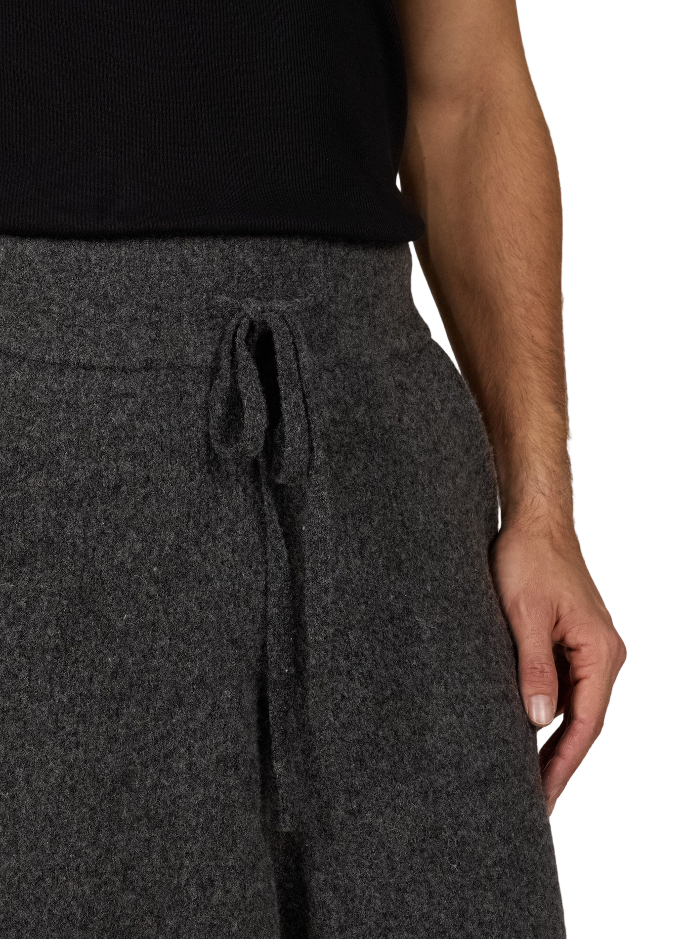Relaxed wide-leg trousers in a wool blend SEVENTH Grey